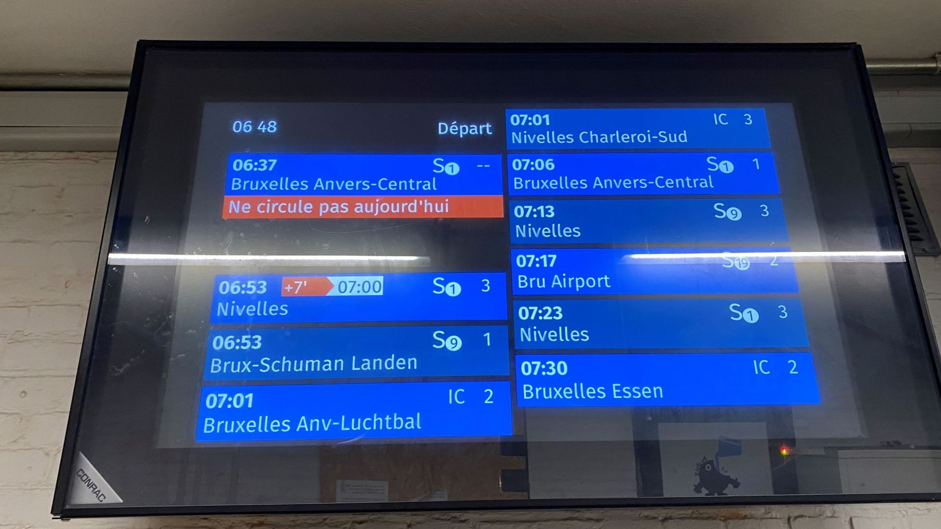Ce vendredi matin encore, le train de 6h37 vers Bruxelles est supprimé