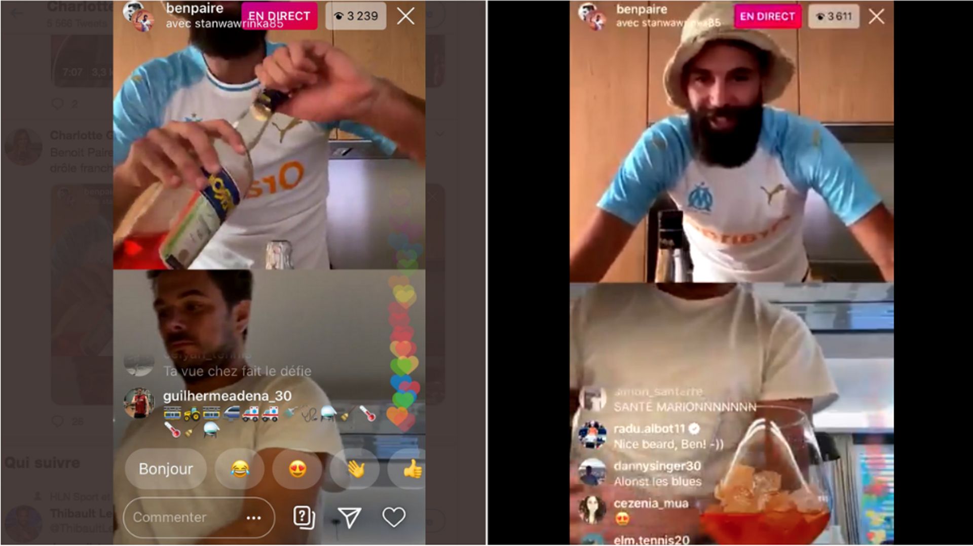 L'apéritif entre Benoit Paire et Stan Wawrinka