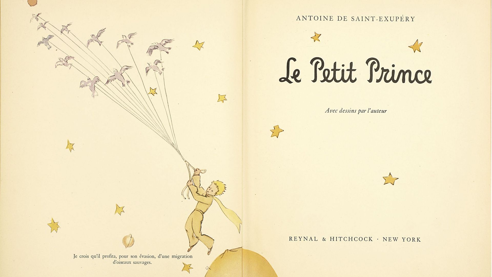 Le Petit Prince (Le Petit Prince), 1942-1943. Collection privée. Artiste Saint-Exupry, Antoine de (1900-1944).