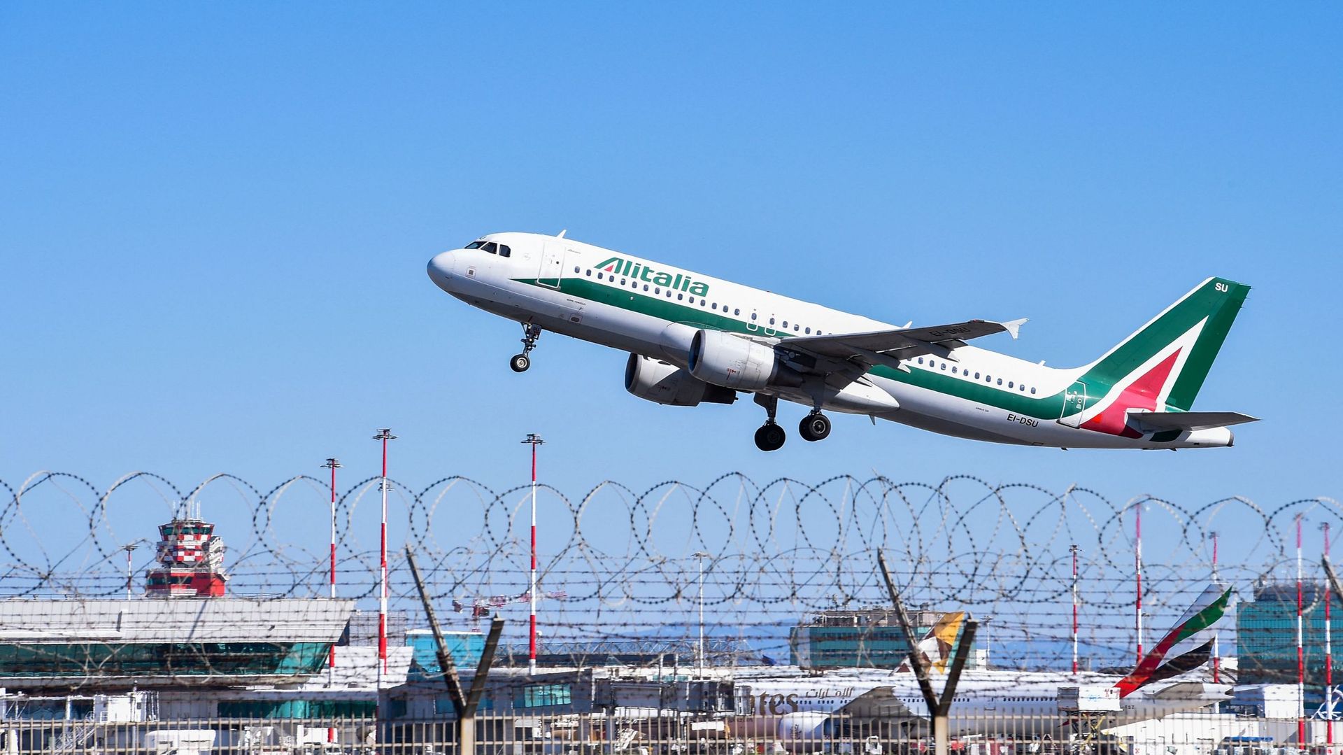 Cet Airbus A320, le dernier vol de la compagnie Alitalia, a décollé de l’aéroport de Rome le 15 octobre 2021