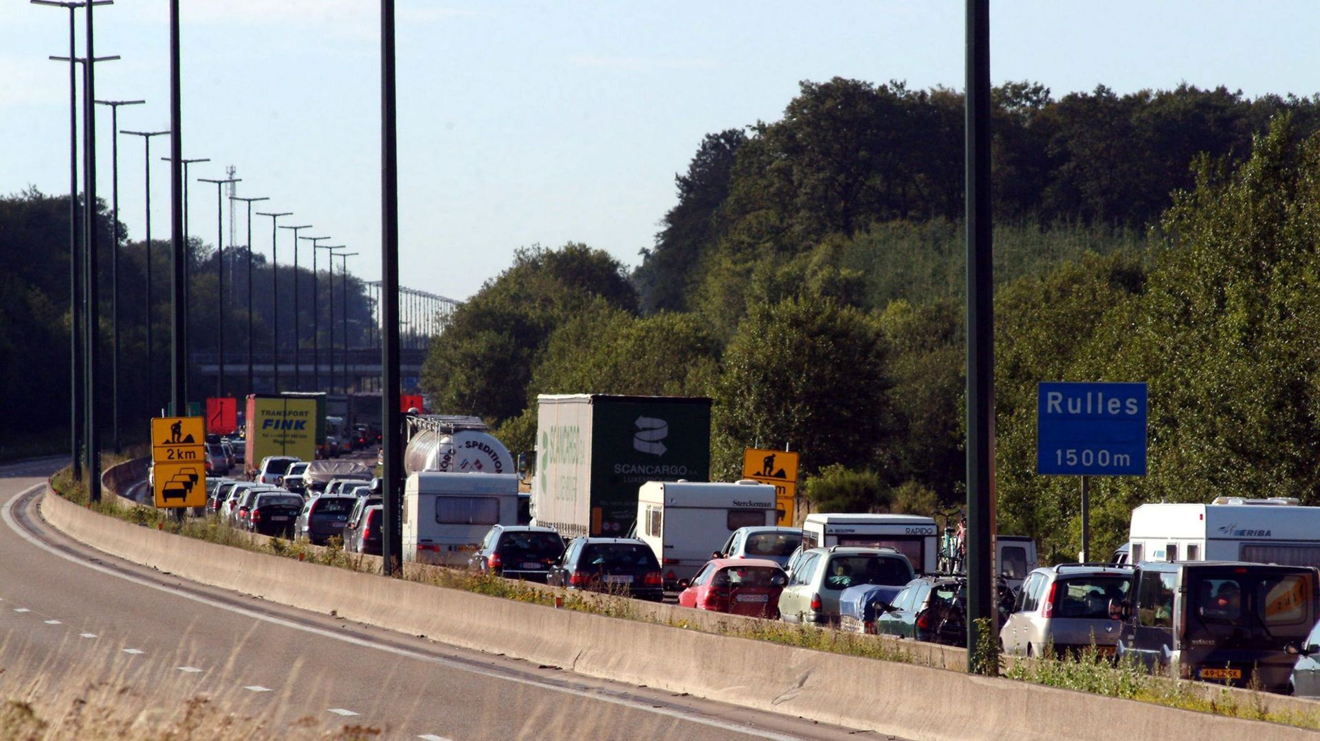 E411 fermée à Rulles dans le chantier vers Namur