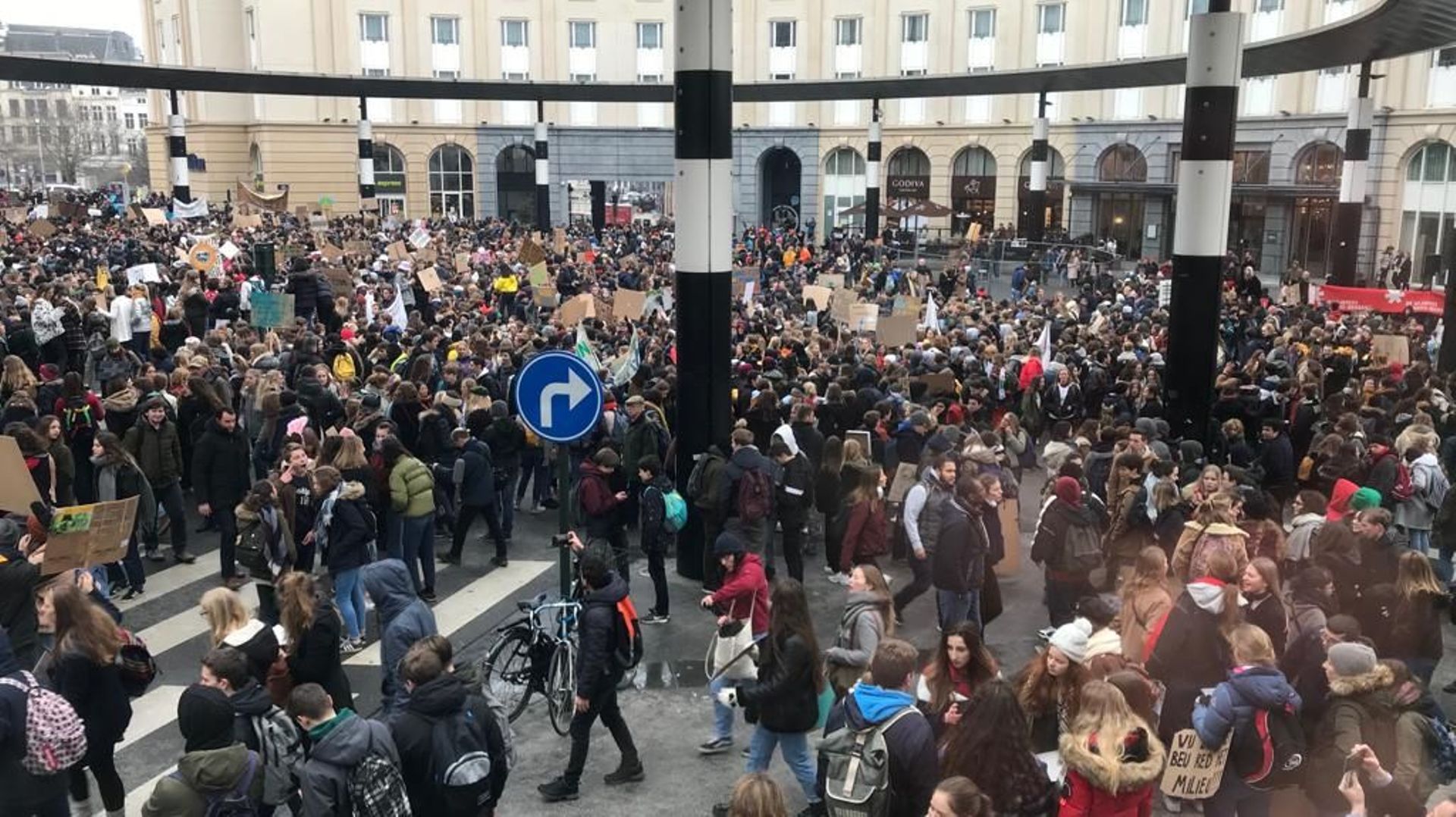 La manifestation s'est clôturée là où elle a débuté : à la Gare Centrale de Bruxelles