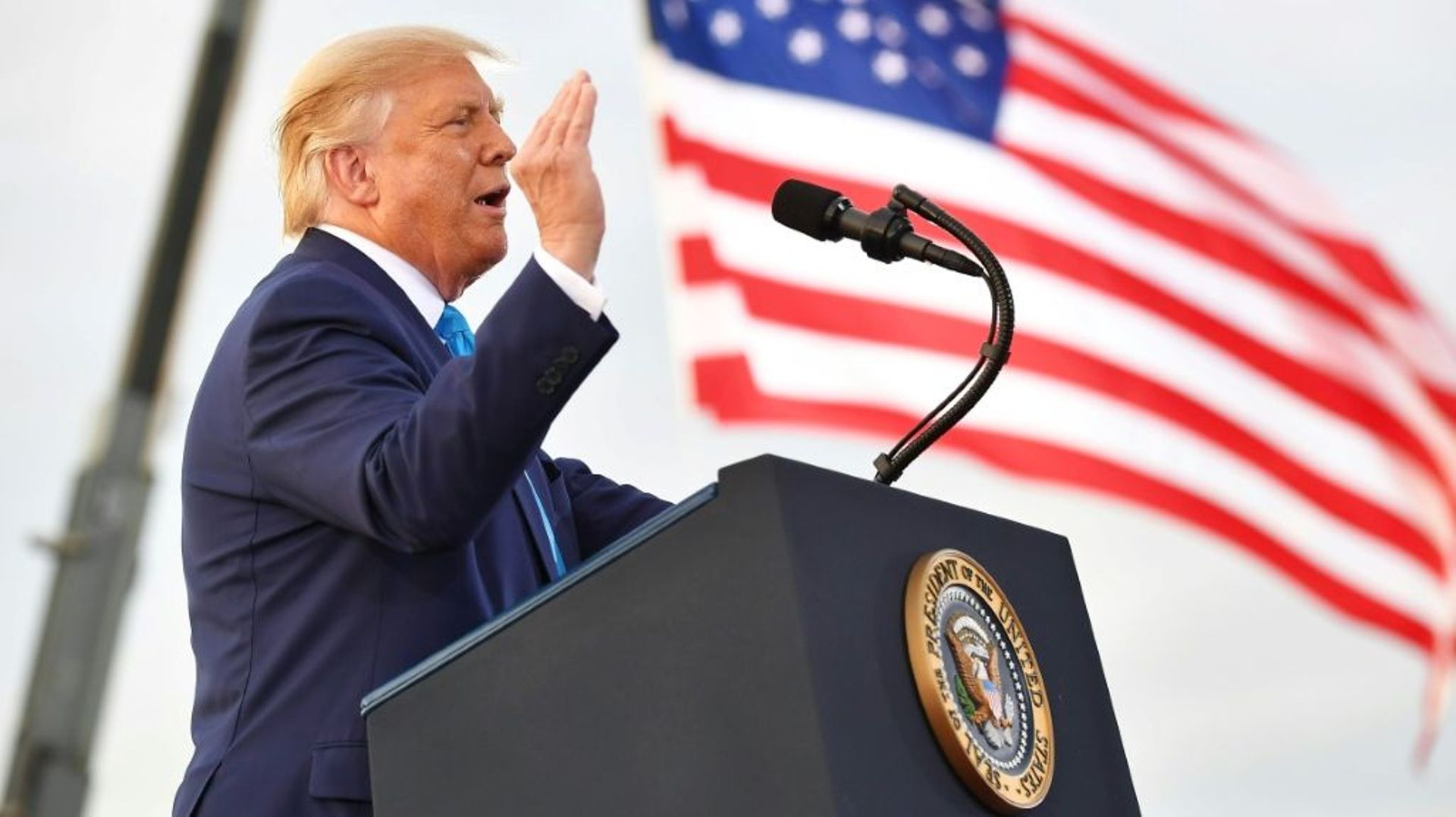 Le président américain Donald Trump s'exprime lors d'un meeting de campagne à Latrobe, en Pennsylvanie, le 3 septembre 2020