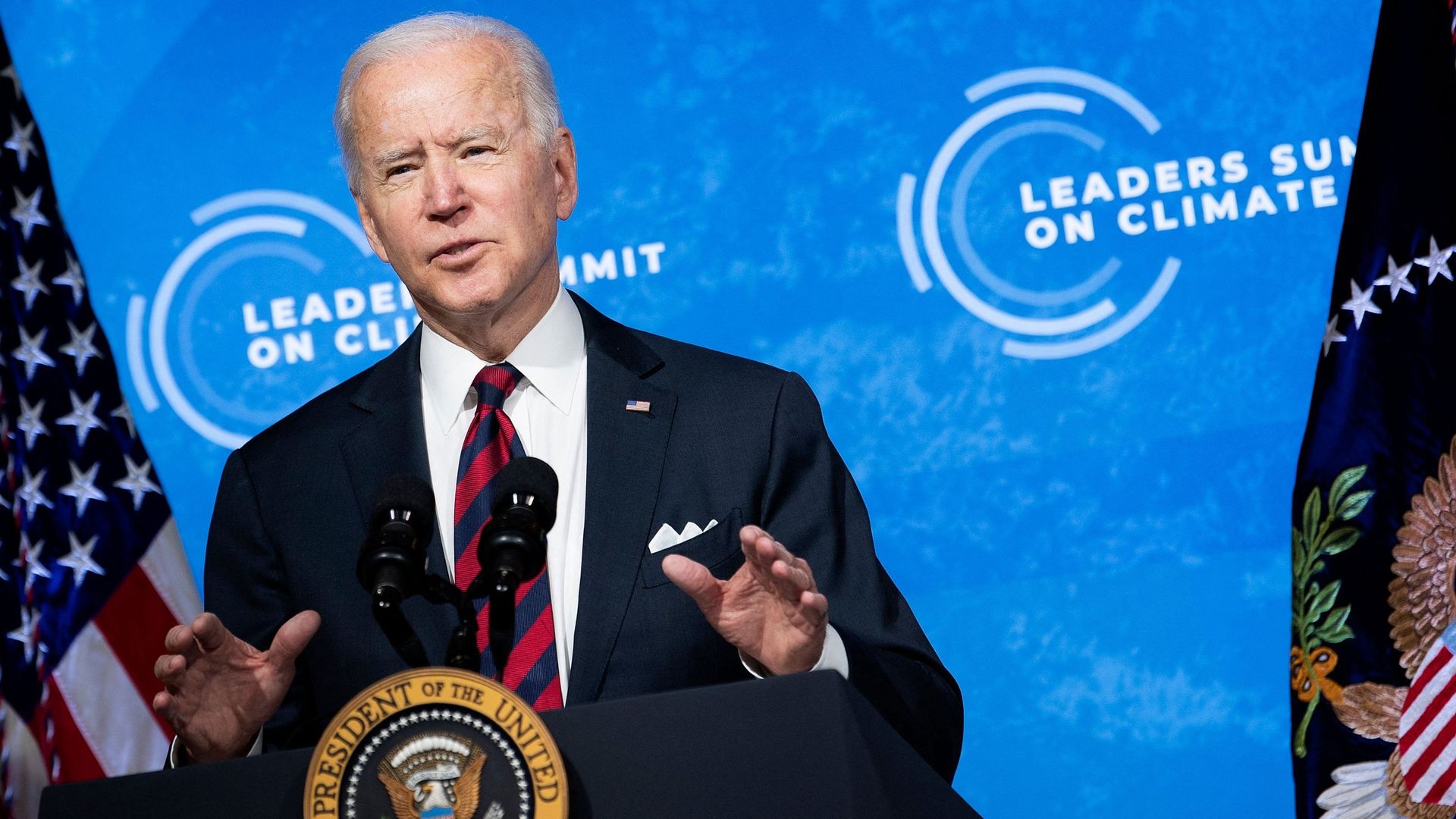 Le président Joe Biden lors du sommet sur le changement climatique du 22 avril 2021
