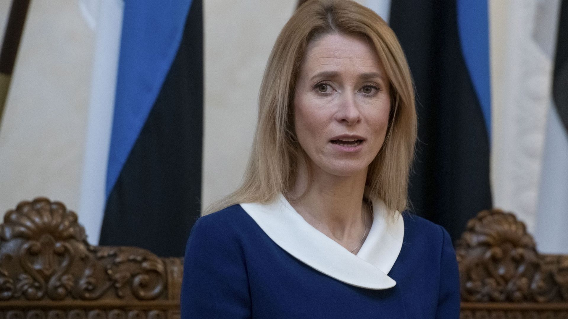 Estonie : Kaja Kallas (centre-droit) devient première femme cheffe du gouvernement