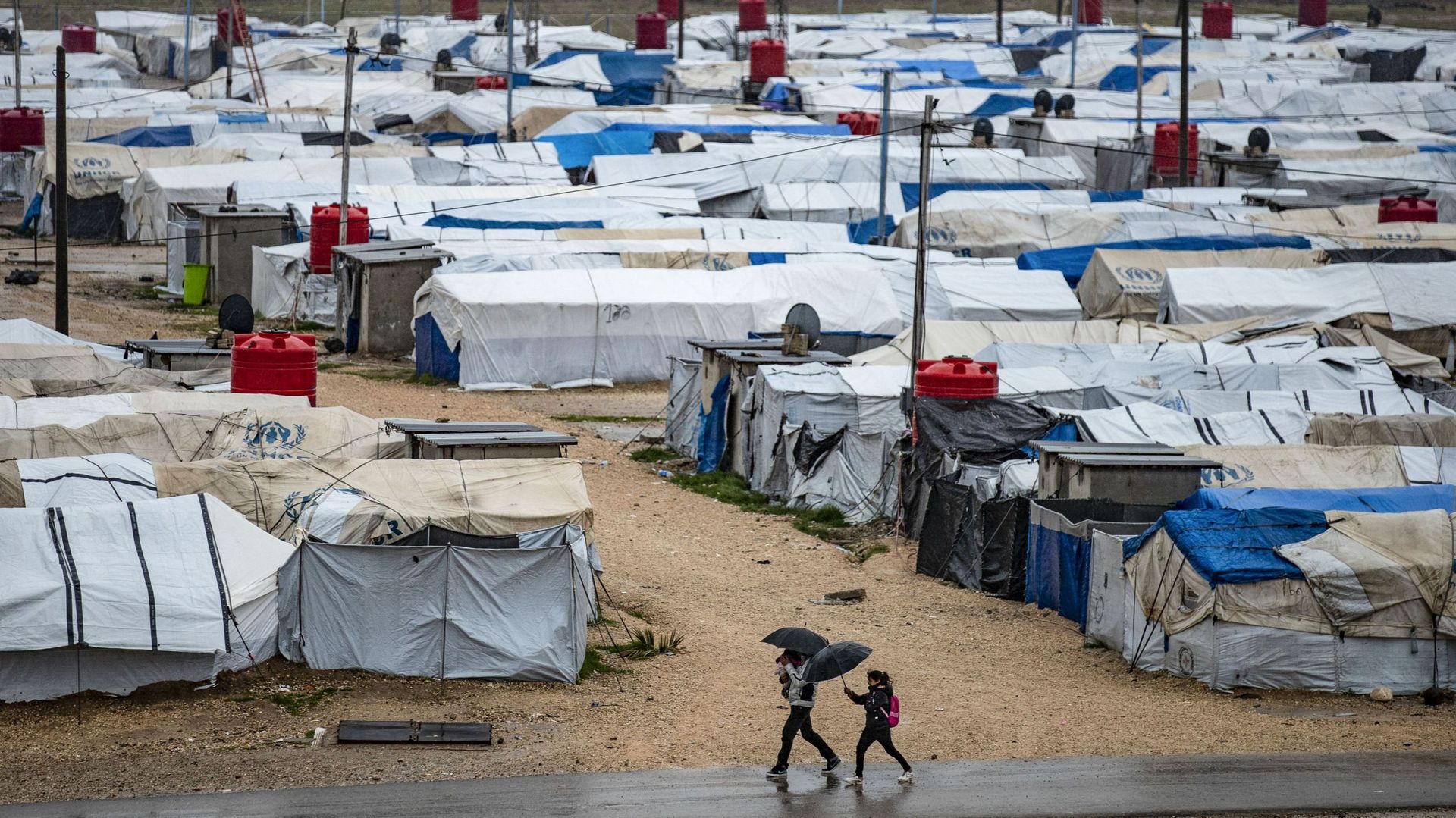 Le camp de Roj. Les conditions de vie dans ces vastes étendues de tentes sont décrites comme « inhumaines ».