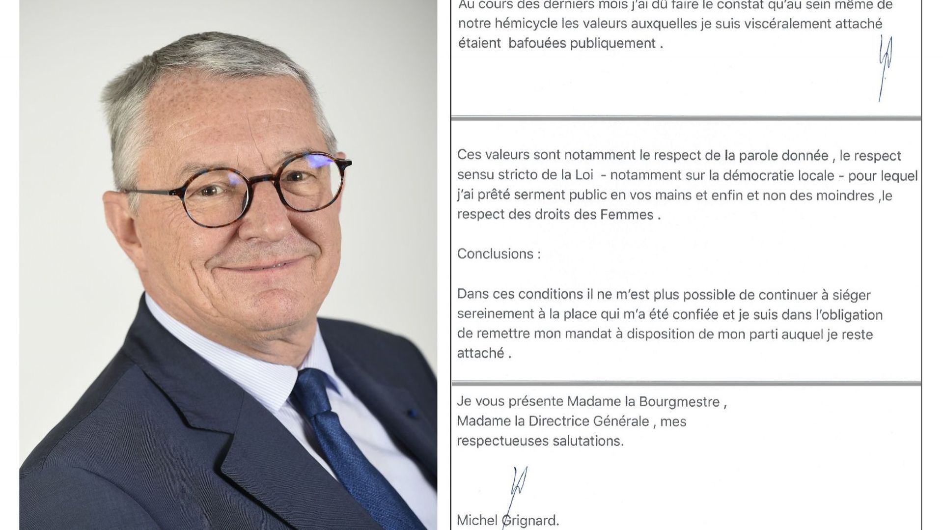 Michel Grignard (MR) démissionne du conseil communal de Verviers