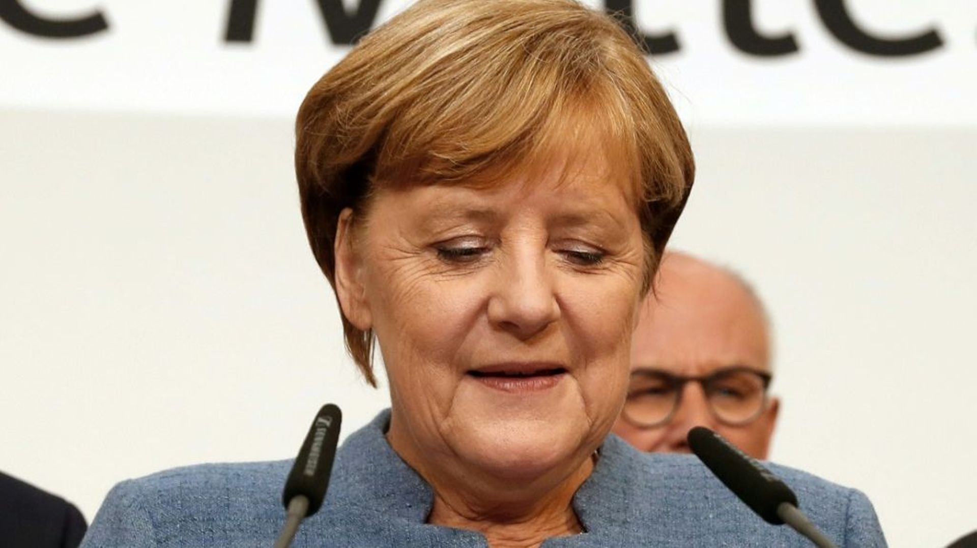 La chancelière allemande Angela Merkel à Berlin, le 24 septembre 2017