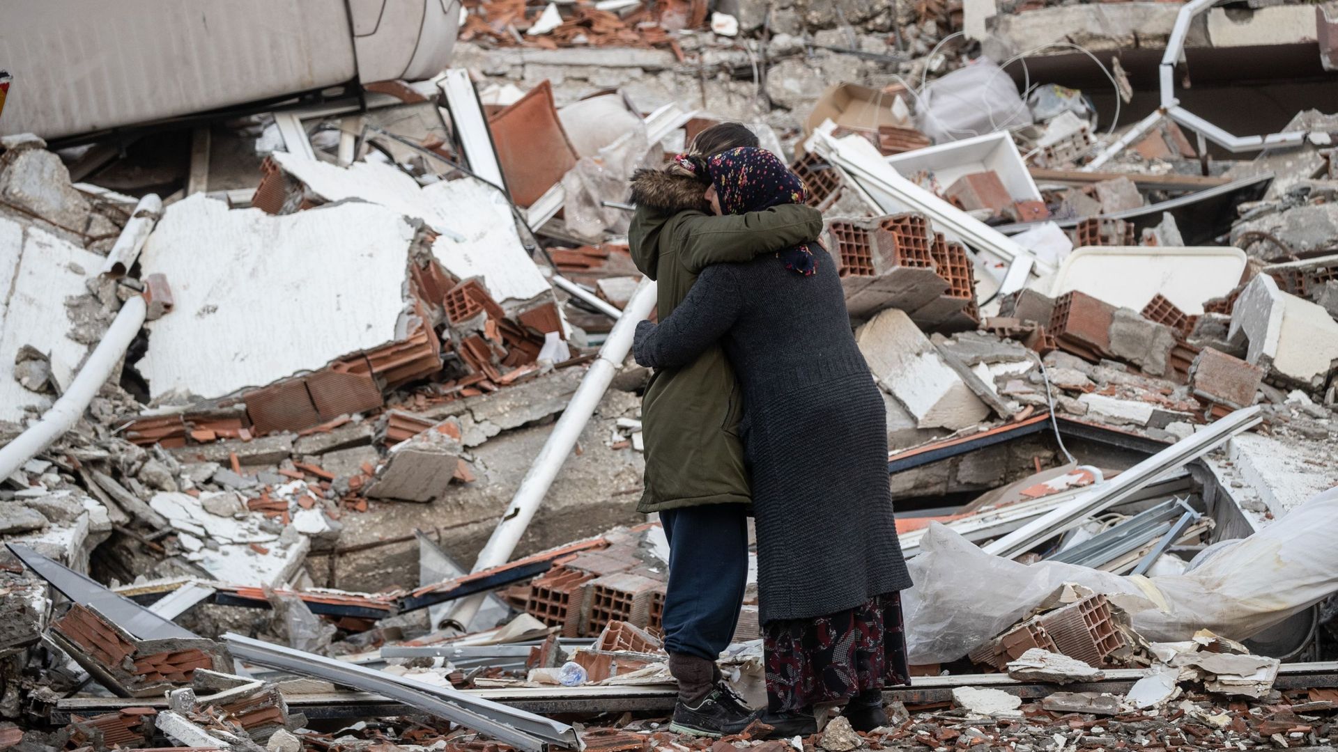 Les ruines après le séisme qui a touché la Turquie et la Syrie en février 2023.