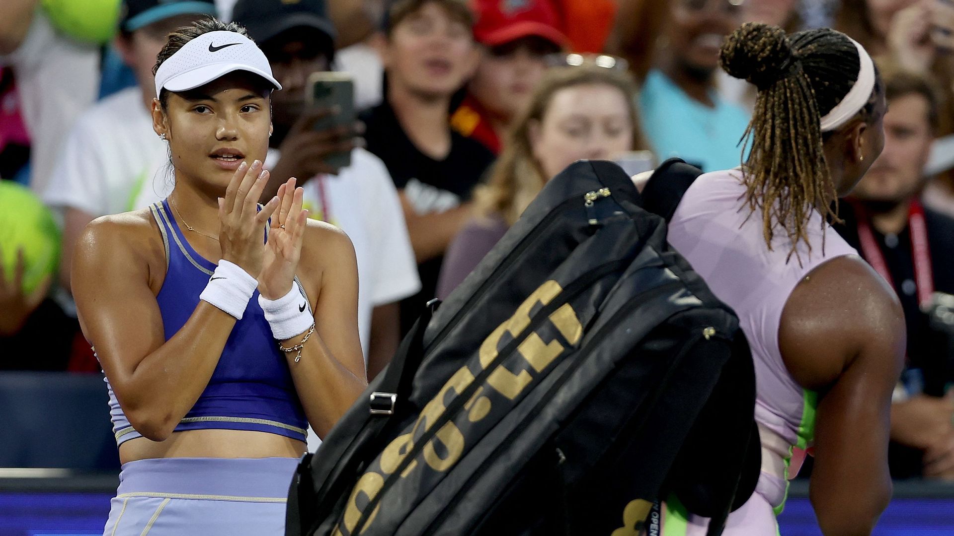 Emma Raducanu et Serena Williams se sont rencontrées lors du tournoi de tennis de Cincinnati