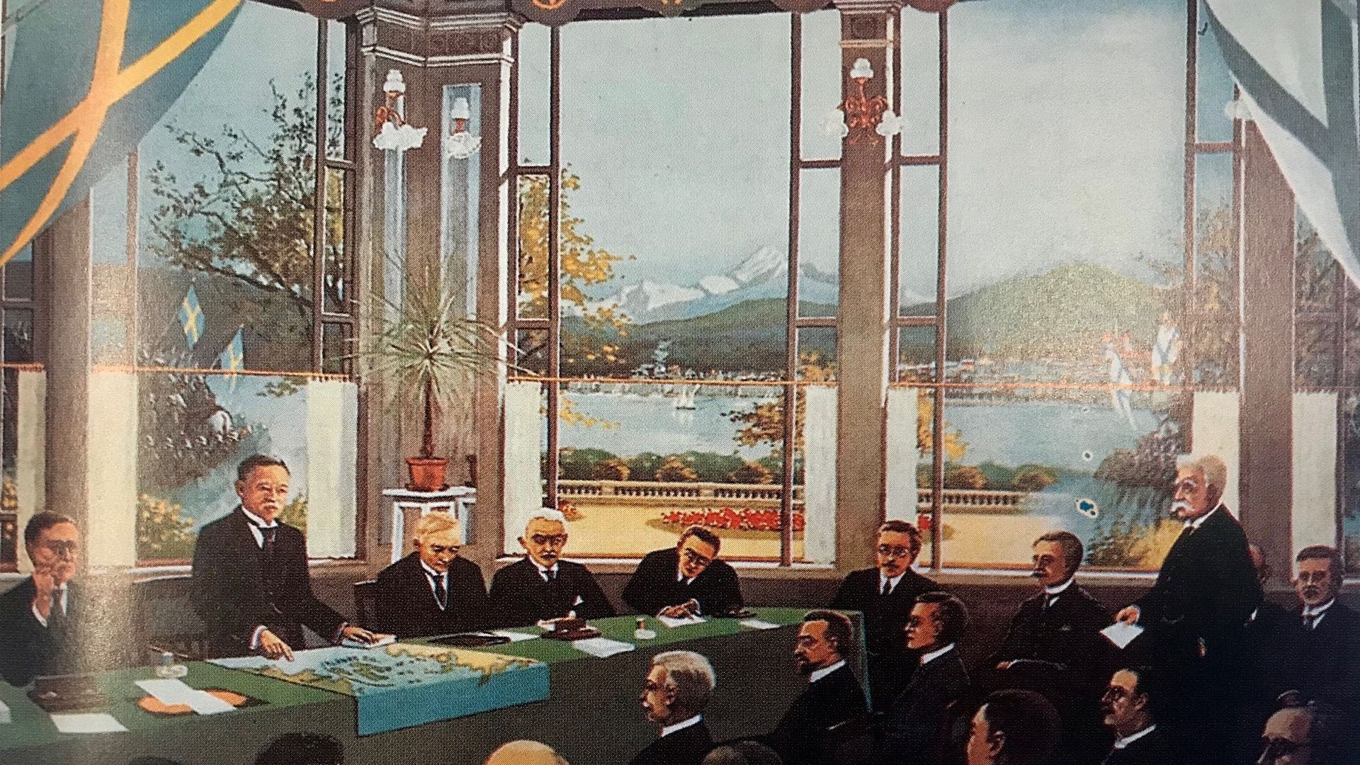 Débats au Conseil de la Société des Nations à Genève en juin 1921, avec la Suède et la Finlande 
