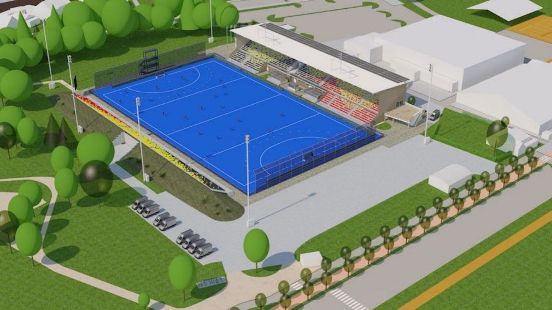Wafer: De officiële start van de werkzaamheden aan het regionale hockeystadion waar het WK 2026 zal plaatsvinden