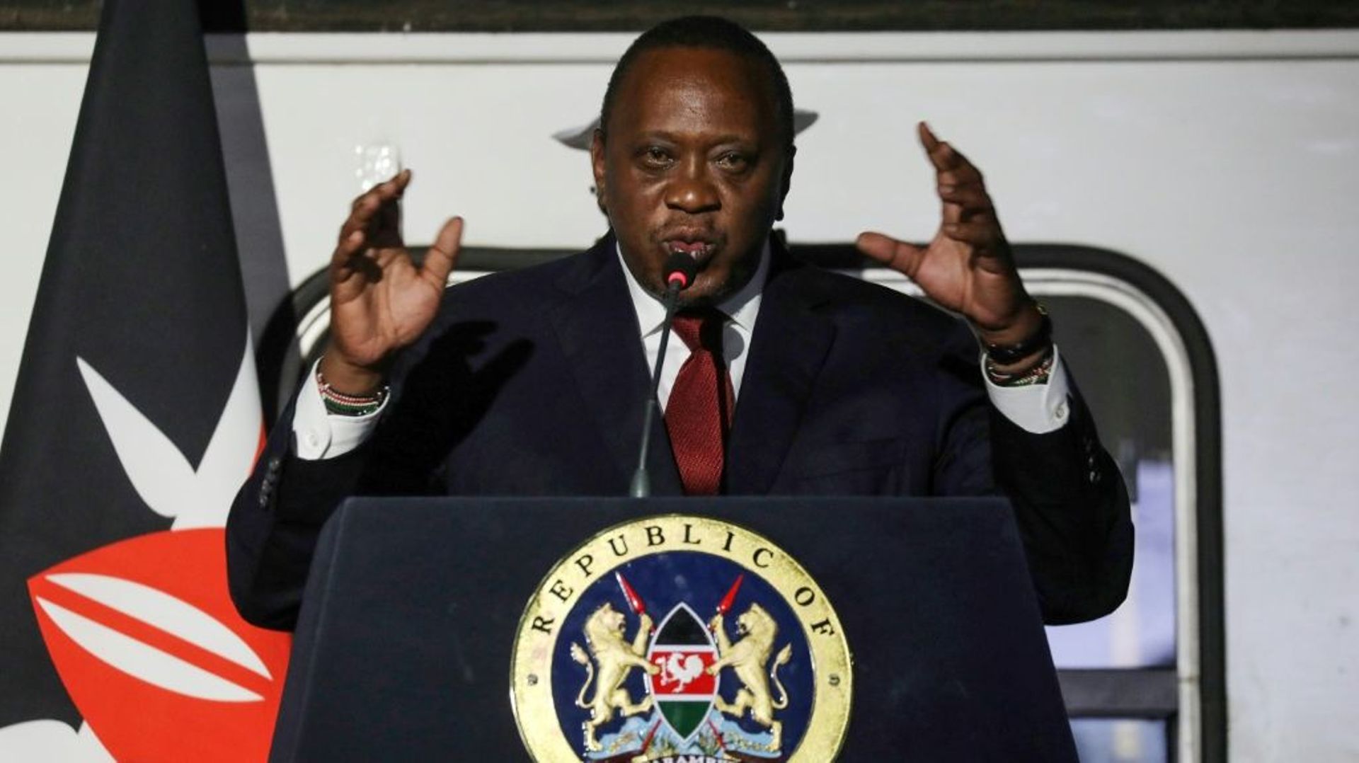 Le président kényan Uhuru Kenyatta, le 13 mars 2019 à Nairobi