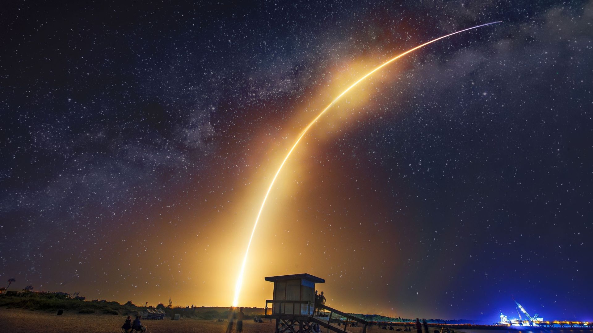 SpaceX et ses touristes de l'espace, un peu plus près des étoiles (illustration). 
