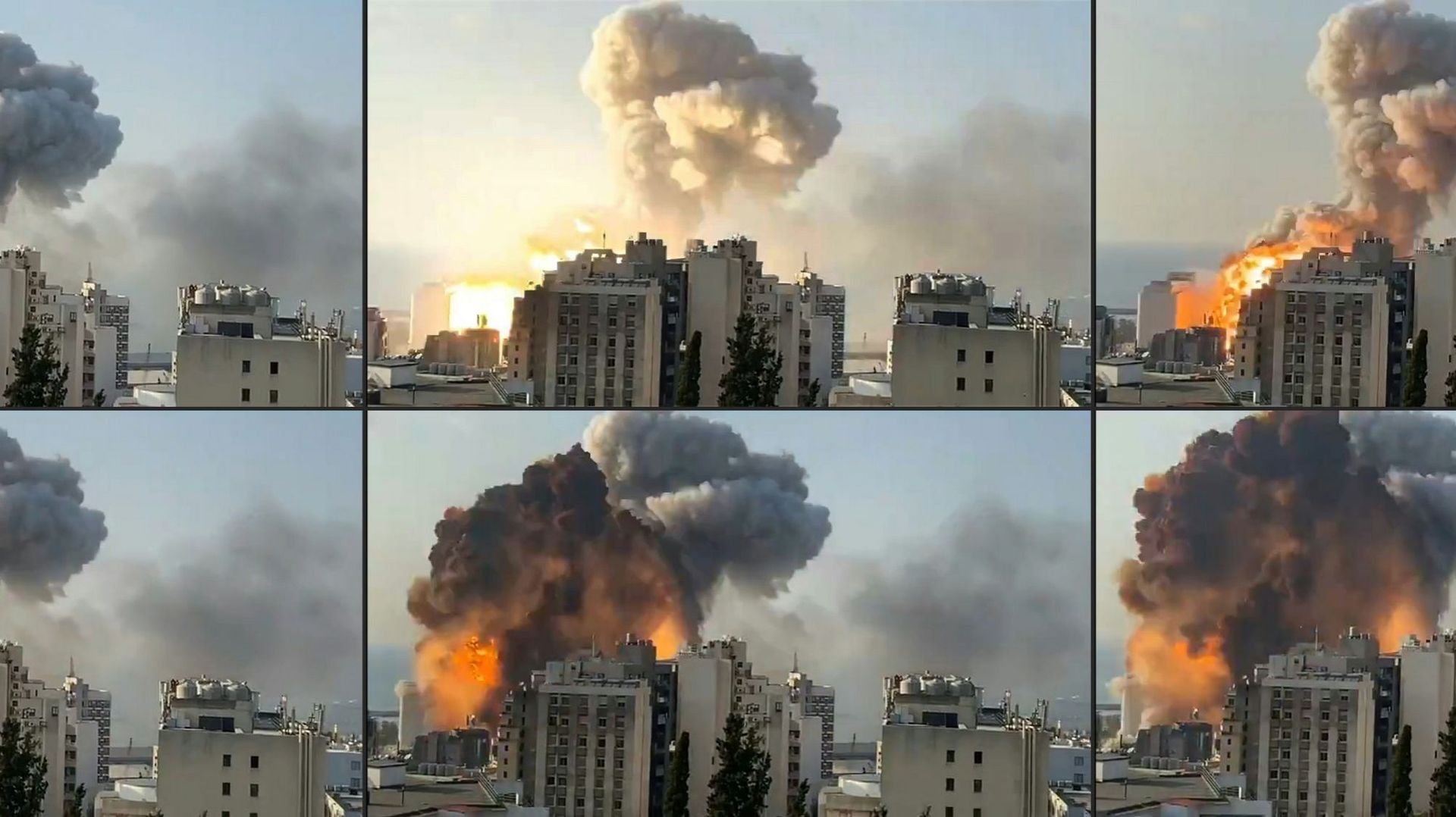 De violente explosions dans un hangar contenant du nitrate d'ammonium sinistre la ville de Beyrouth, ce août  2020