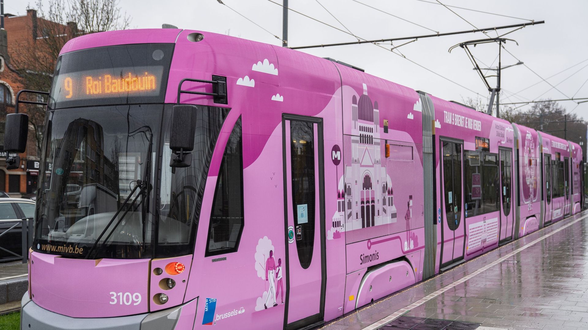 La prolongation du tram 9 vers le stade Roi Baudouin a permis de doper la fréquentation de la Stib en 2021.