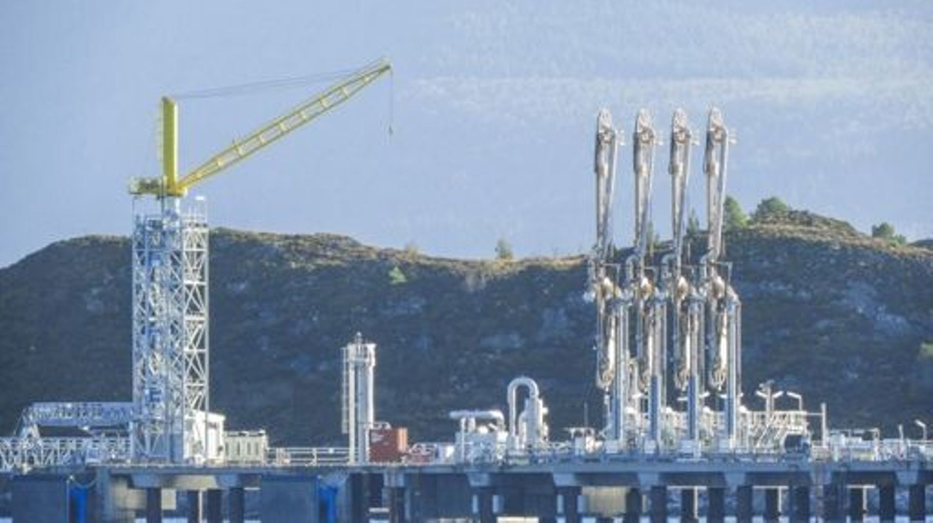 The Ormen Lange land plant, or Nyhamna gas plant in Aukra, which receives and processes gas from the Ormen Lange field in the Norwegian Sea is seen on October 13, 2022. A major natural gas processing plant in western Norway, a vital source of supply to t
