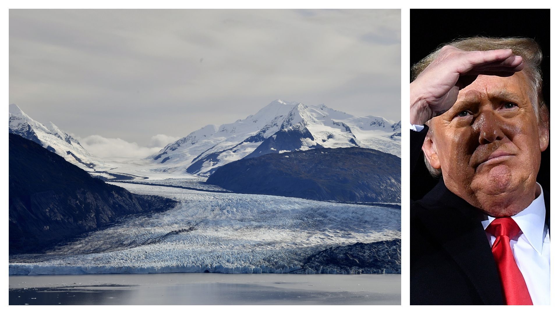Images d'illustration (Alaska, 2017) et Donald Trump le 05 janvier 2021