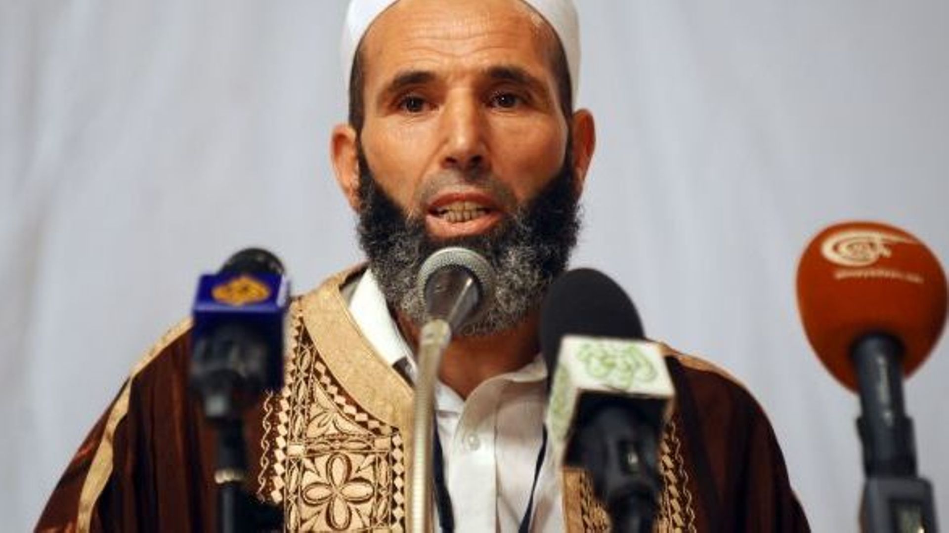 Rafik Ouni, l'un des fondateurs du parti salafiste tunisien lors d'un discours en juillet dernier