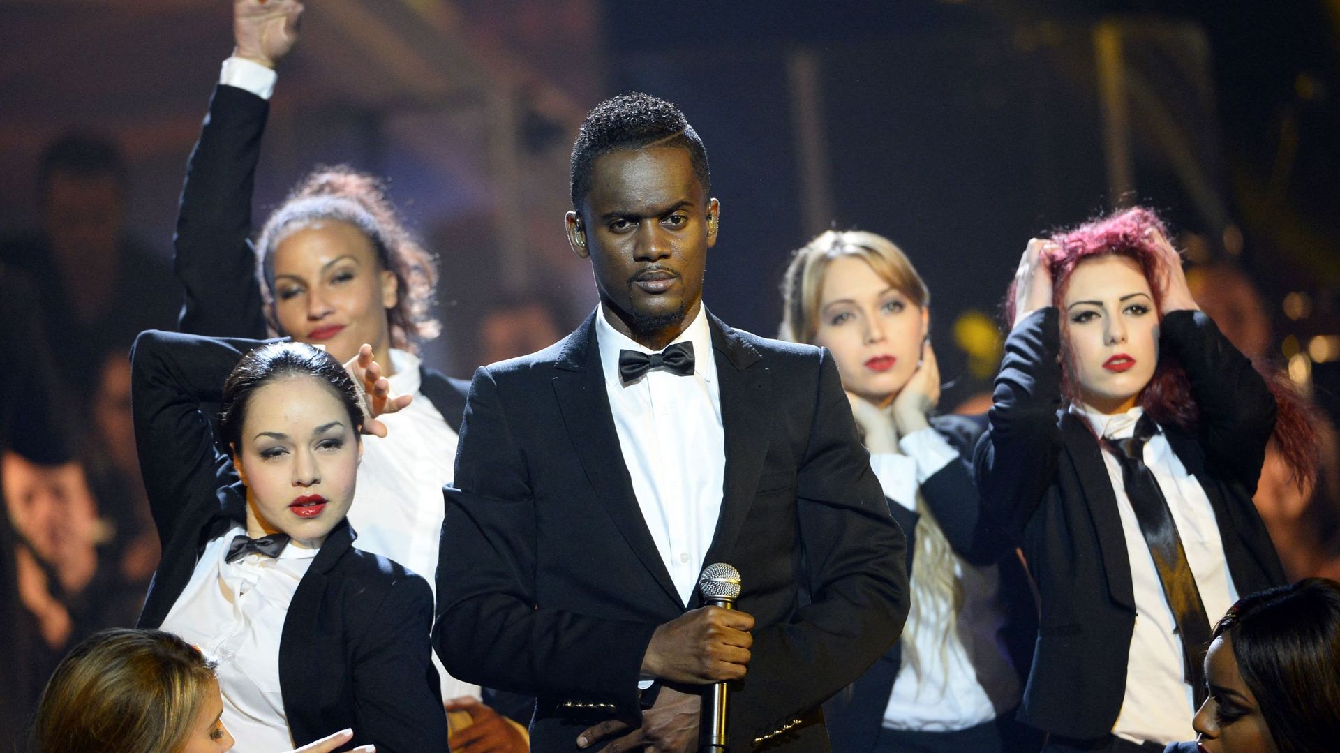 Black M lors de la cérémonie des Victoires de la Musique en 2015