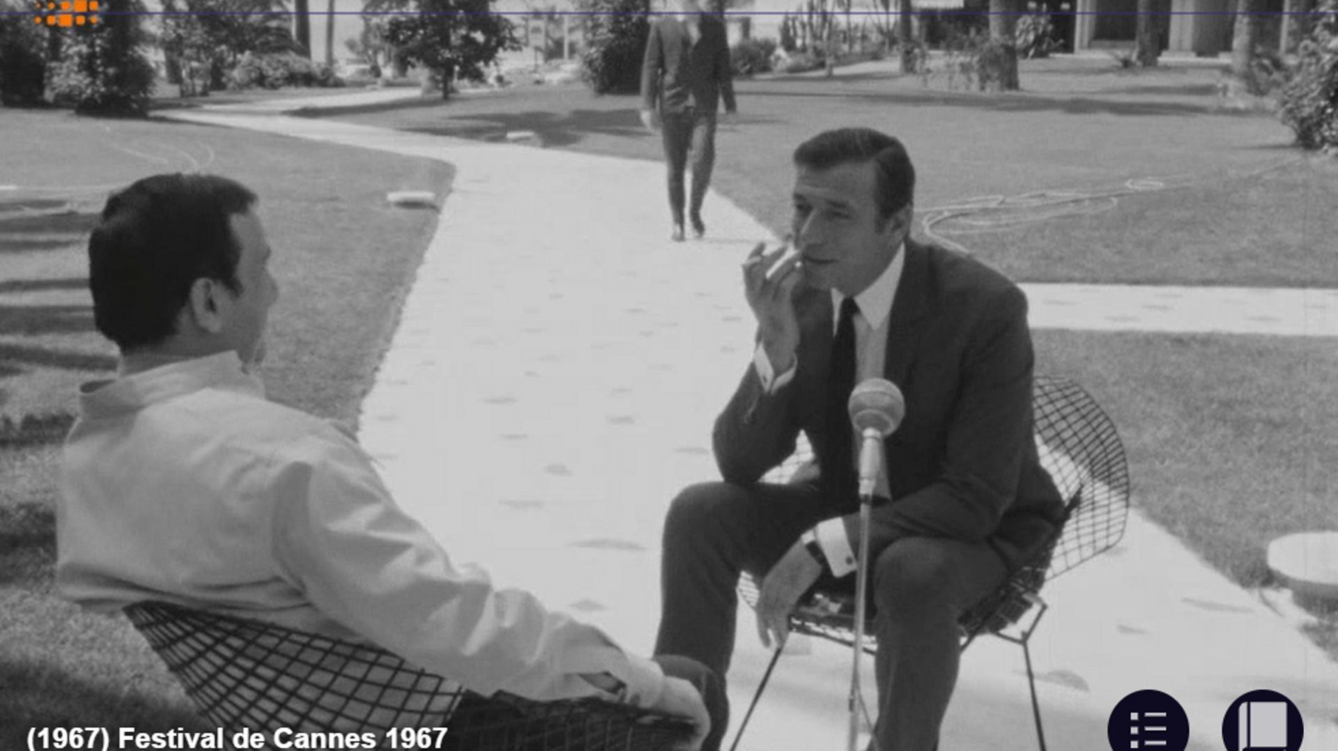 Sélim Sasson et Yves Montand au Festival de Cannes, en 1967