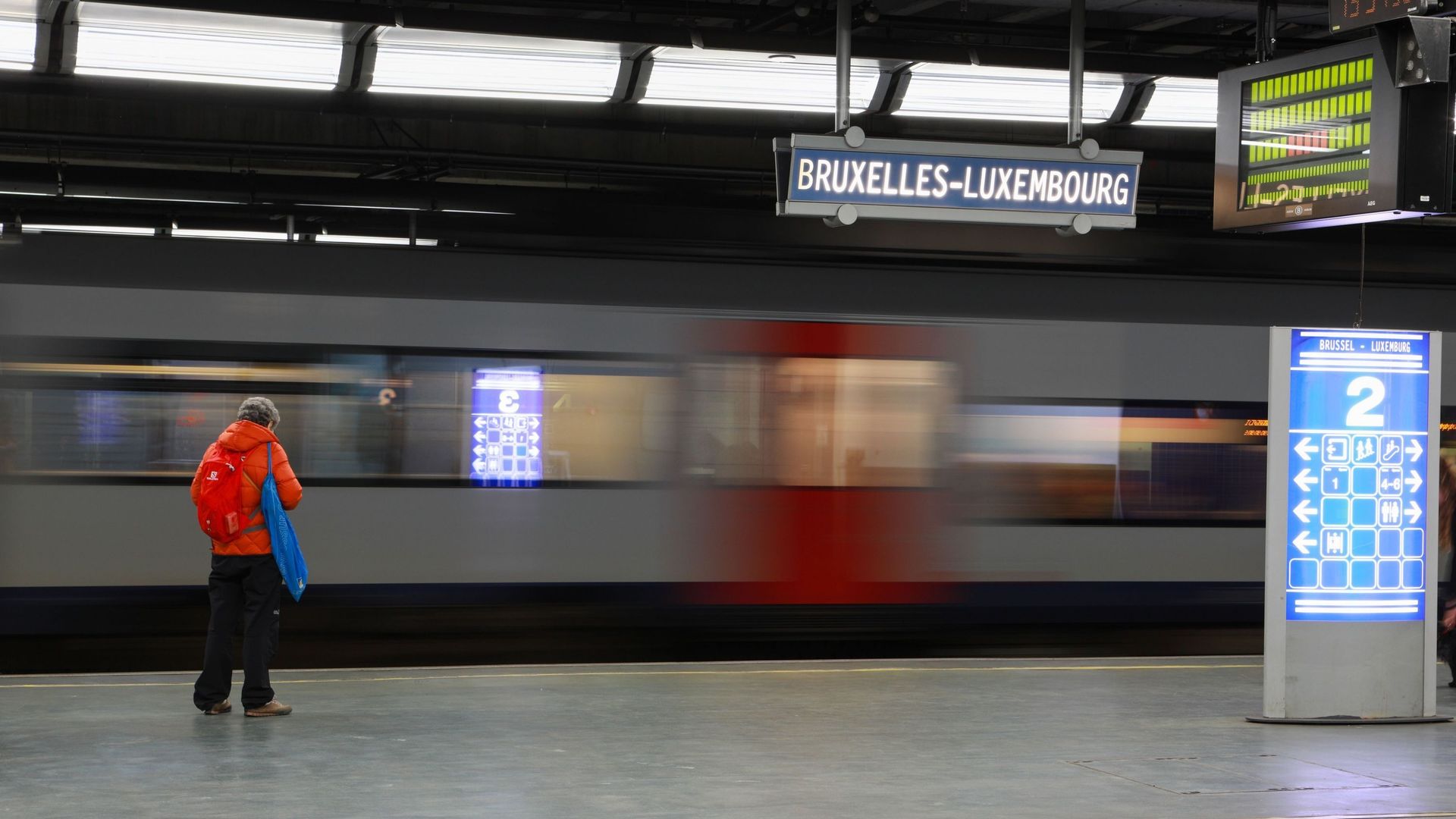 La photo d'illustration montre la gare de Bruxelles Luxembourg 