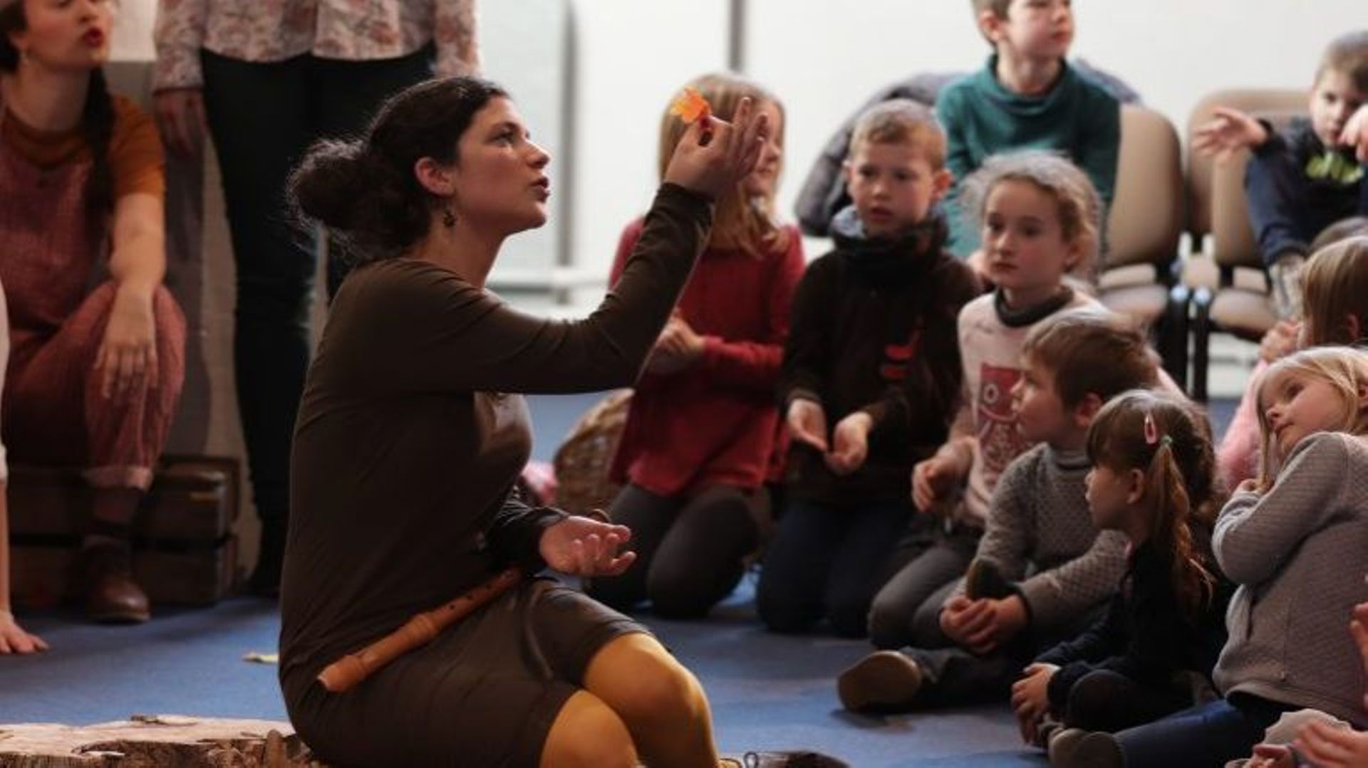 Le spectacle "Racines", spectacle pour enfants créé par le département de Pédagogie de l'IMEP autour de chansons traditionnelles.