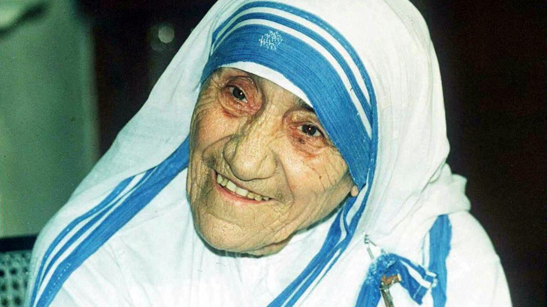 Mère Teresa à Calcutta, le 12 avril 1995.