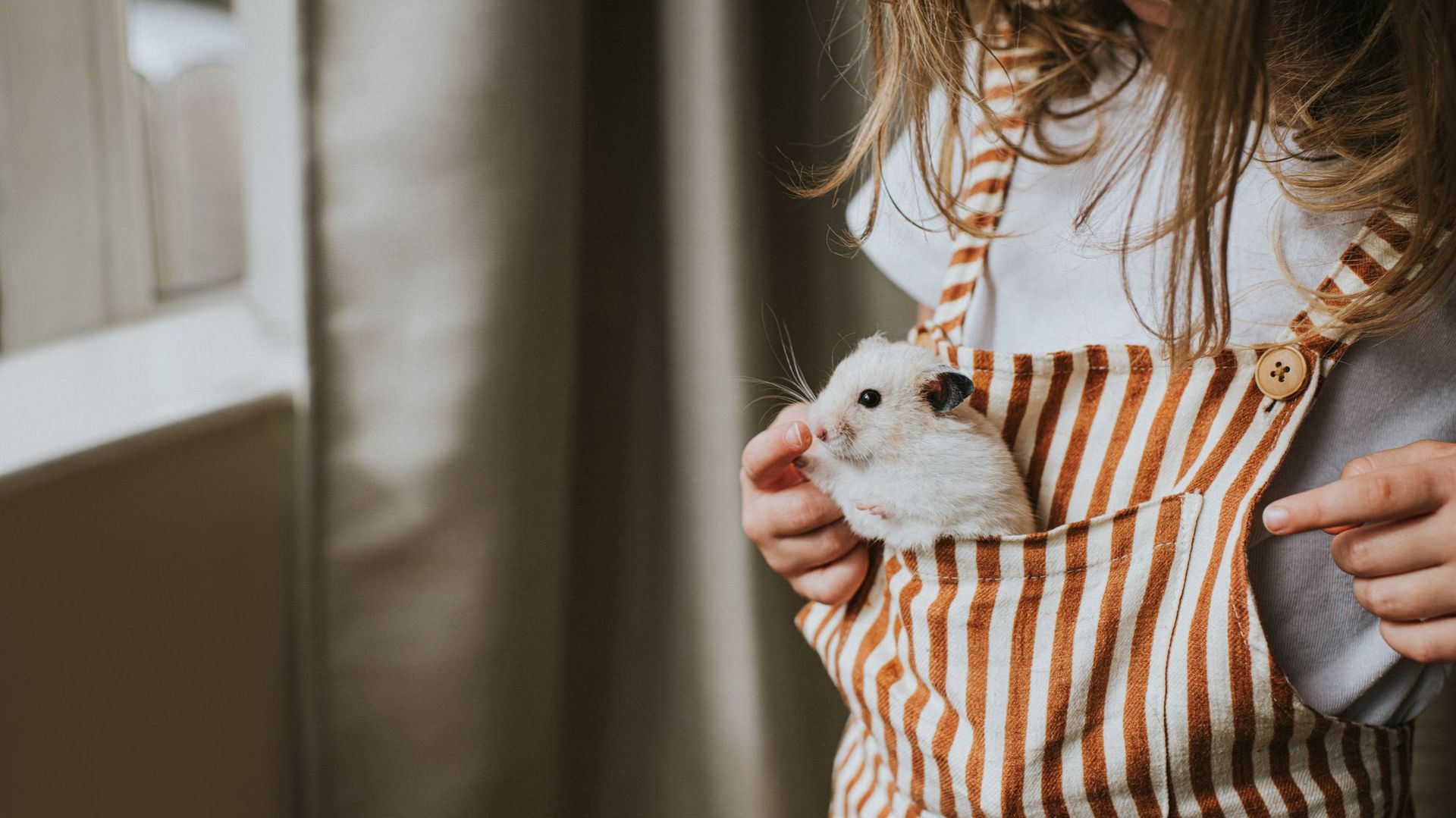 Girl with a Hamster in her Pocket