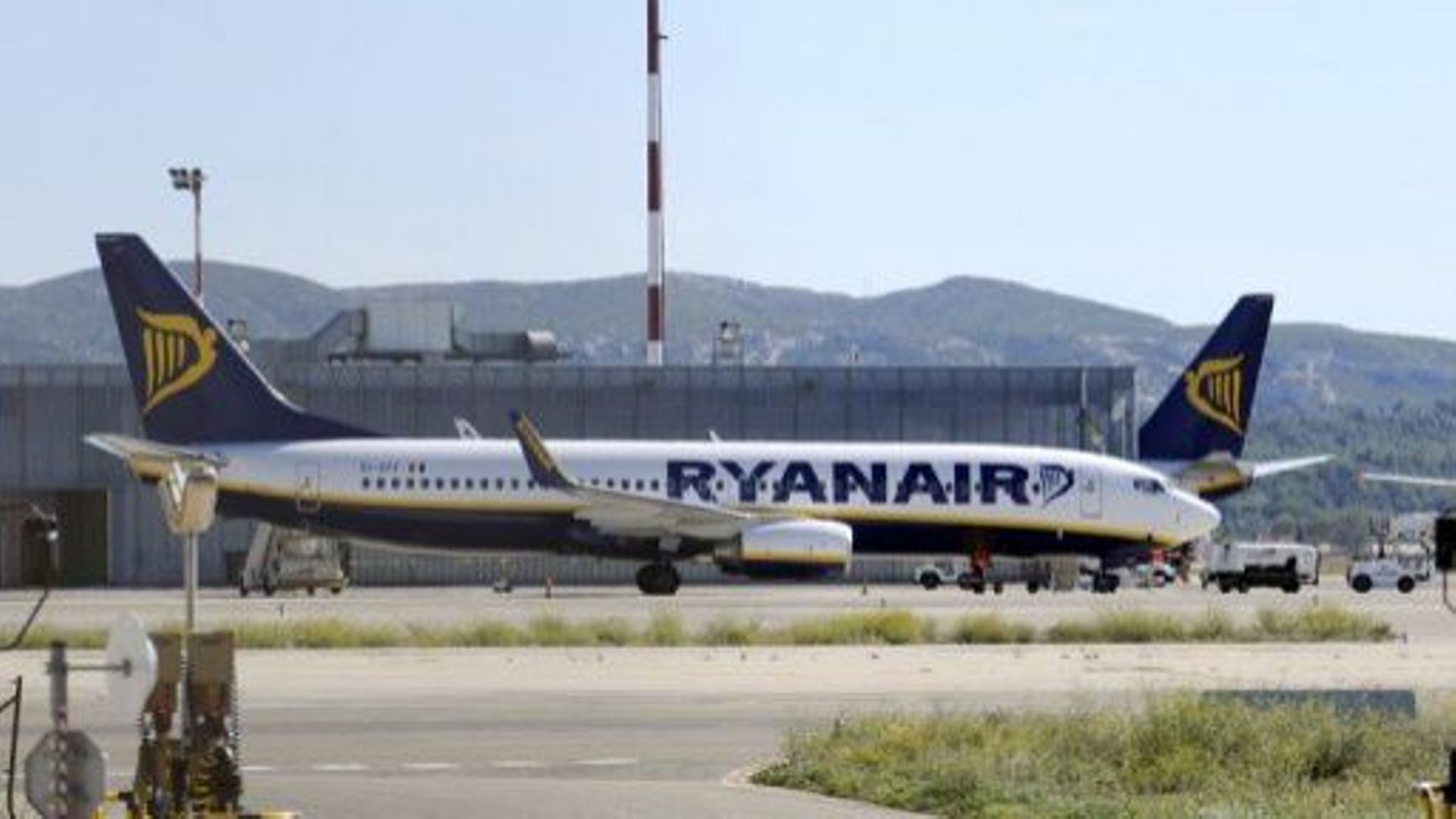 Un avion de Ryanair sur le tarmac de l'aéroport de Marseille-Marignane, le 28 septembre 2010