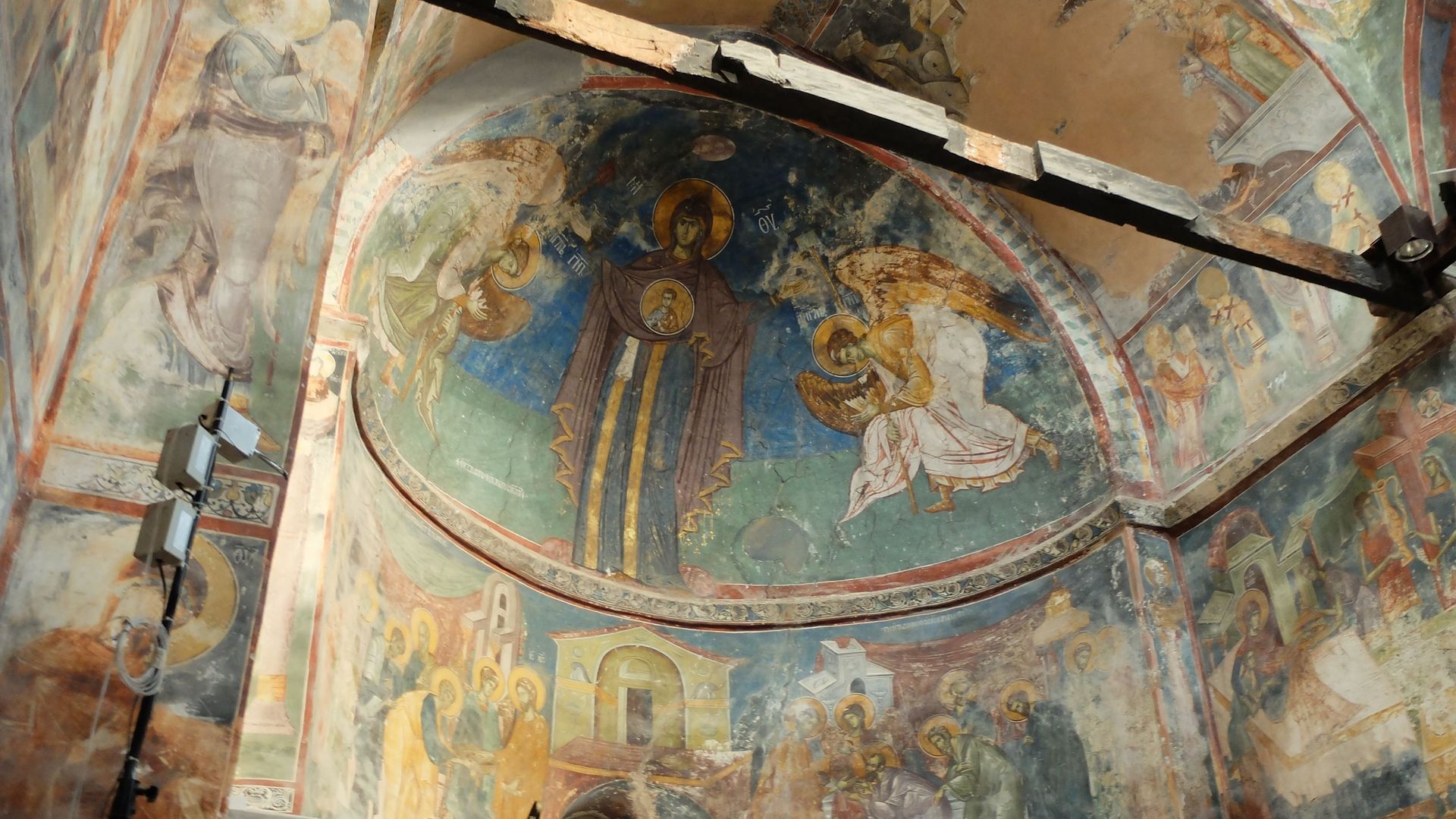 Fresque dans le Patriarcat de Peć, sur la liste de l'UNESCO. 