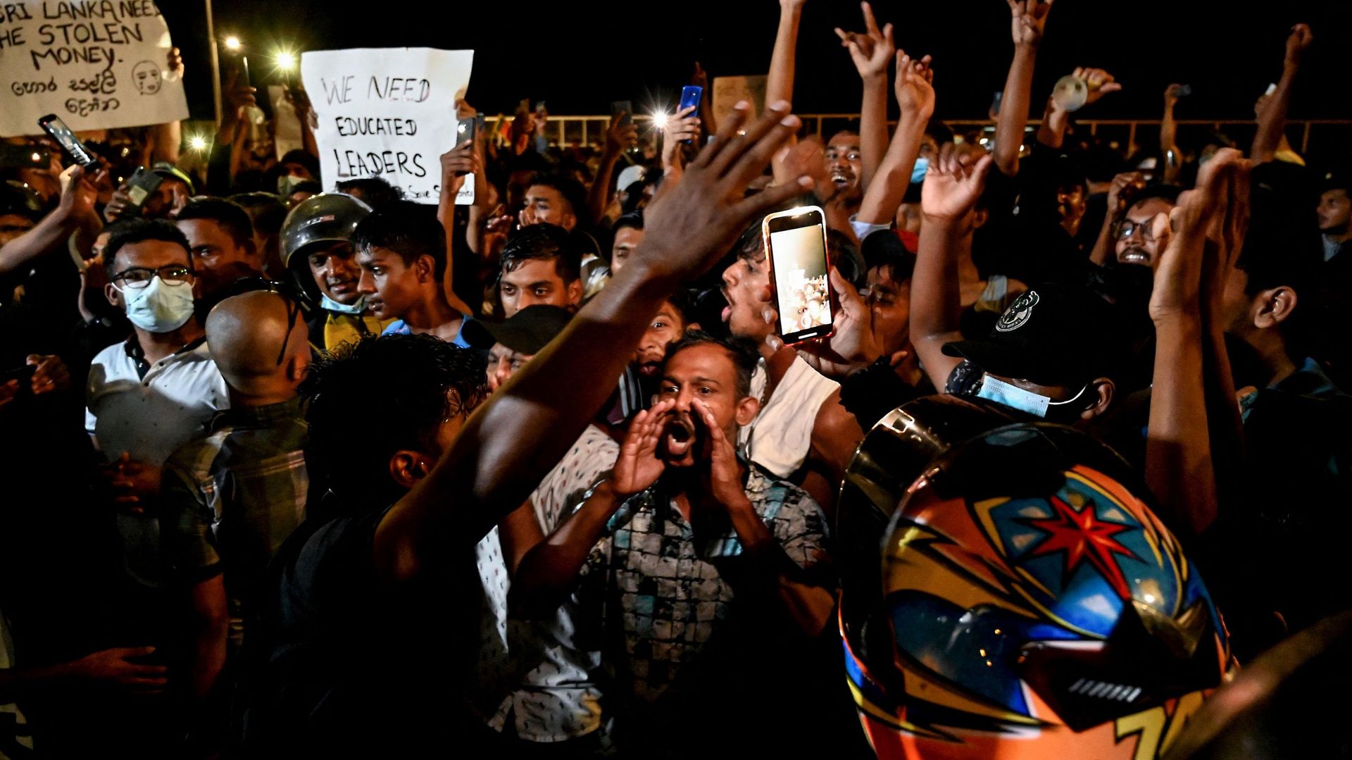 Manifestation à Colombo