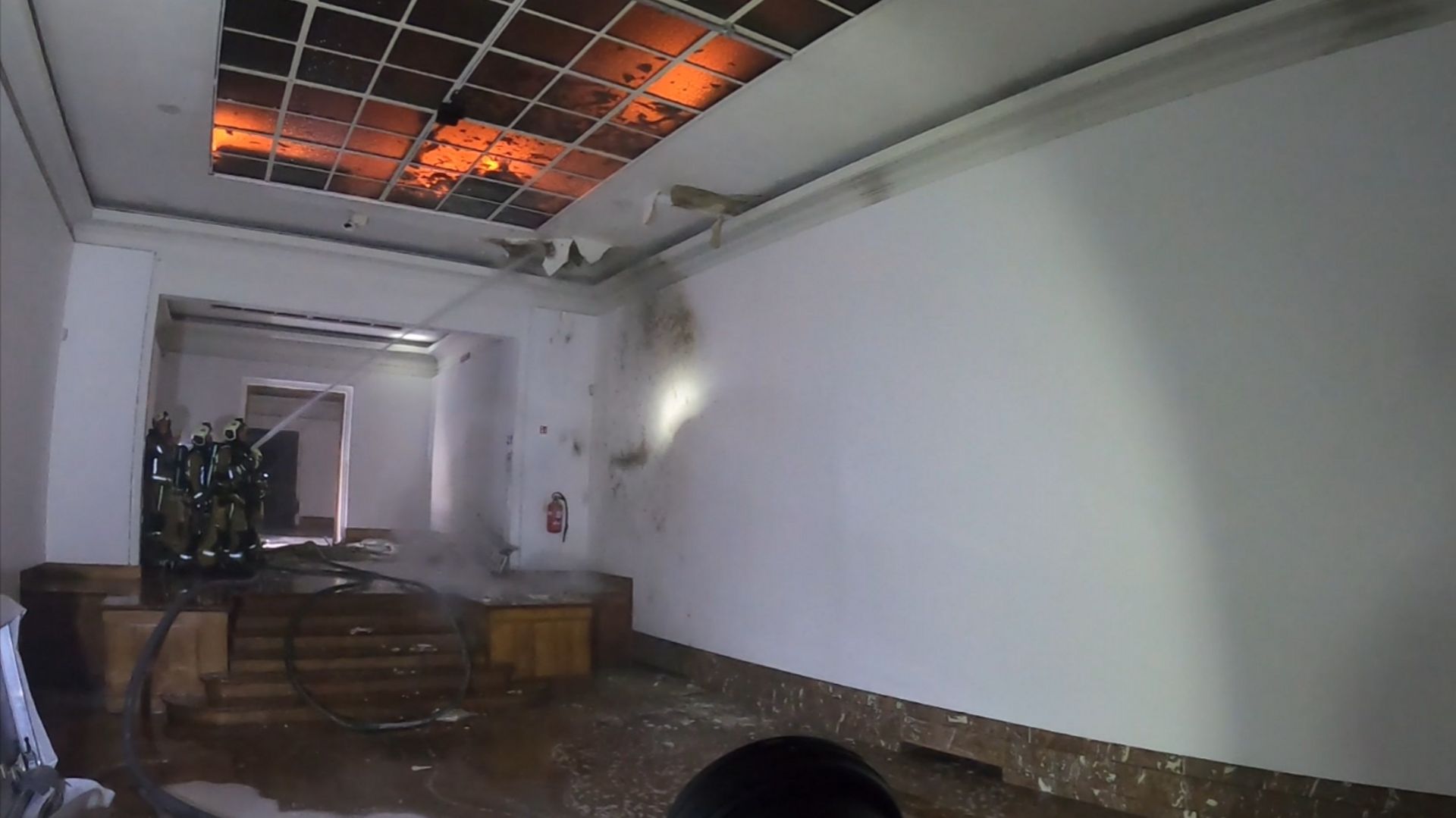 L'incendie à Bozar: des dégâts visiblement importants (vidéo de l'intervention)