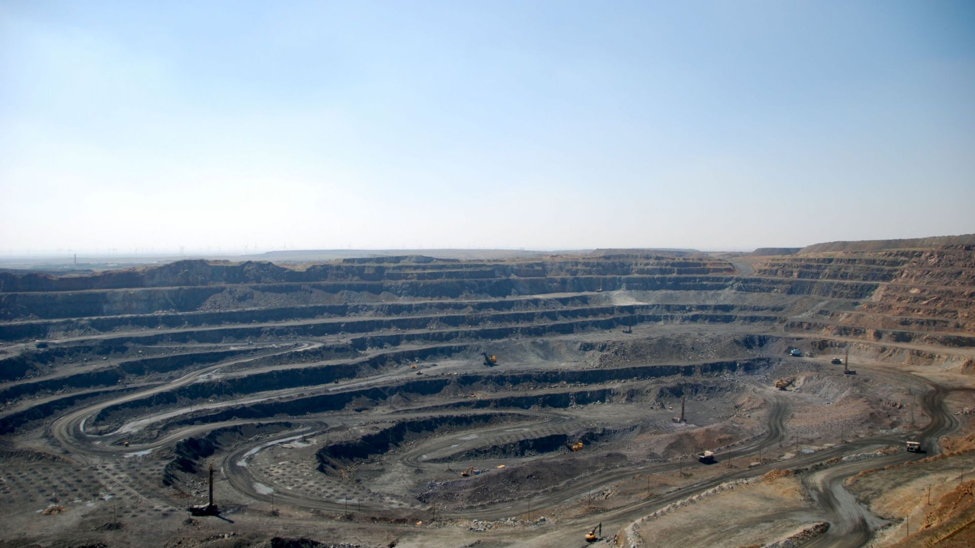 Mine de terres rares à Bayan Obo en Mongolie intérieure en Chine. Les mines situées au nord de la ville constituent l’un des plus grands gisements de métaux de terres rares au monde.