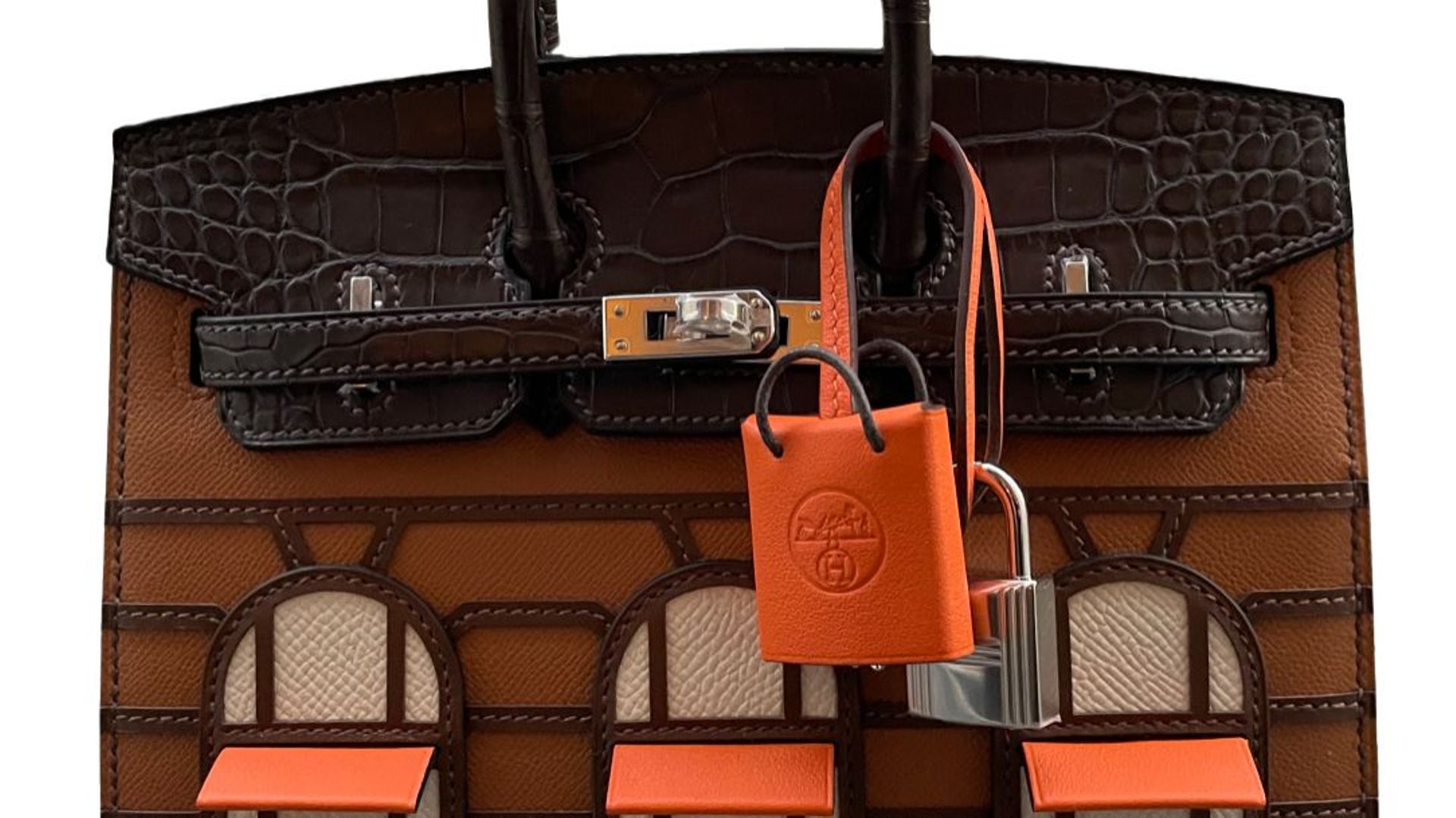 Le sac Birkin Faubourg d'Hermès vendu au prix de 158.000 euros sur Vestiaire Collective.