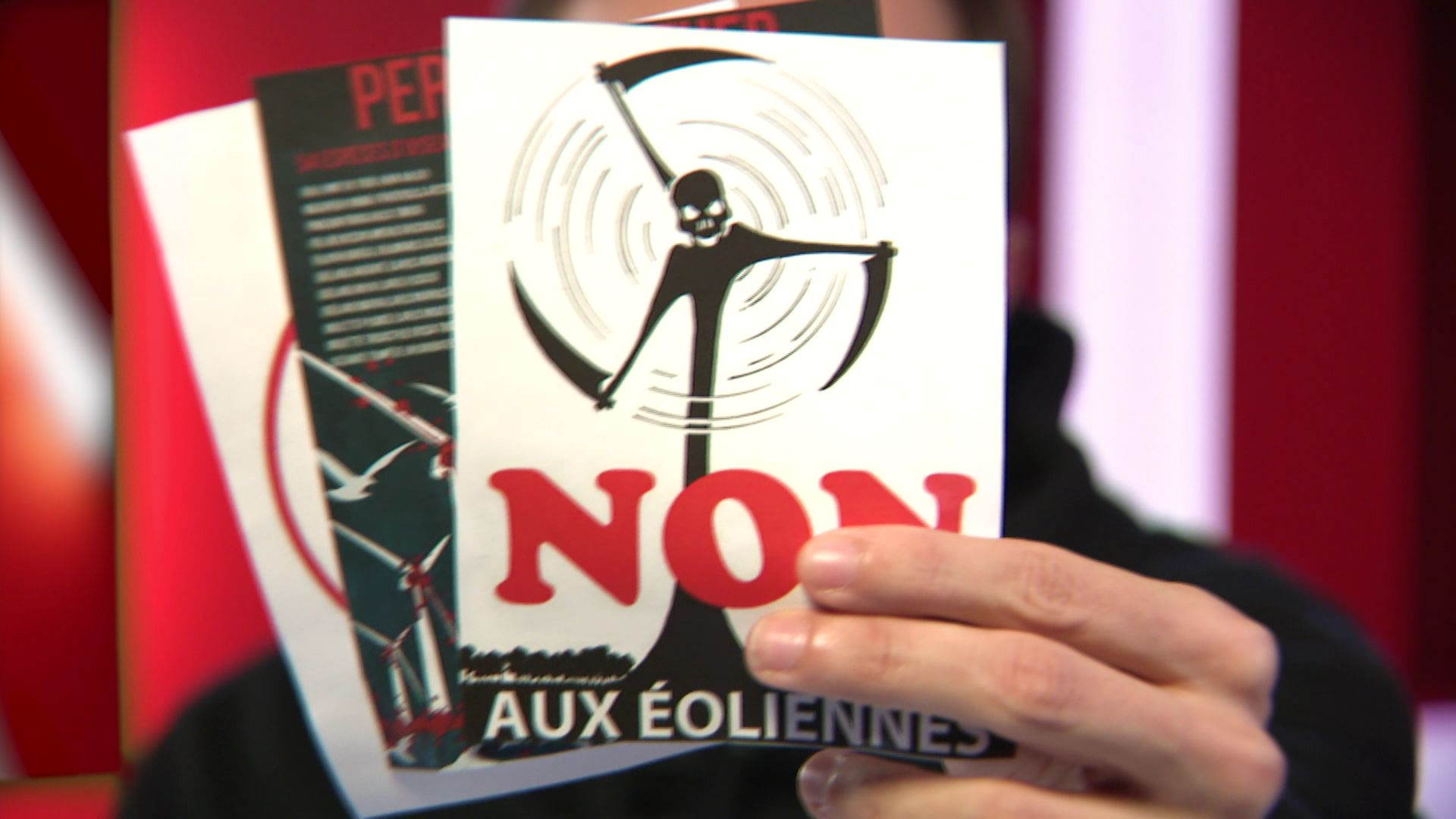 Un des visuels utilisés par les opposants au développement de l’éolien.