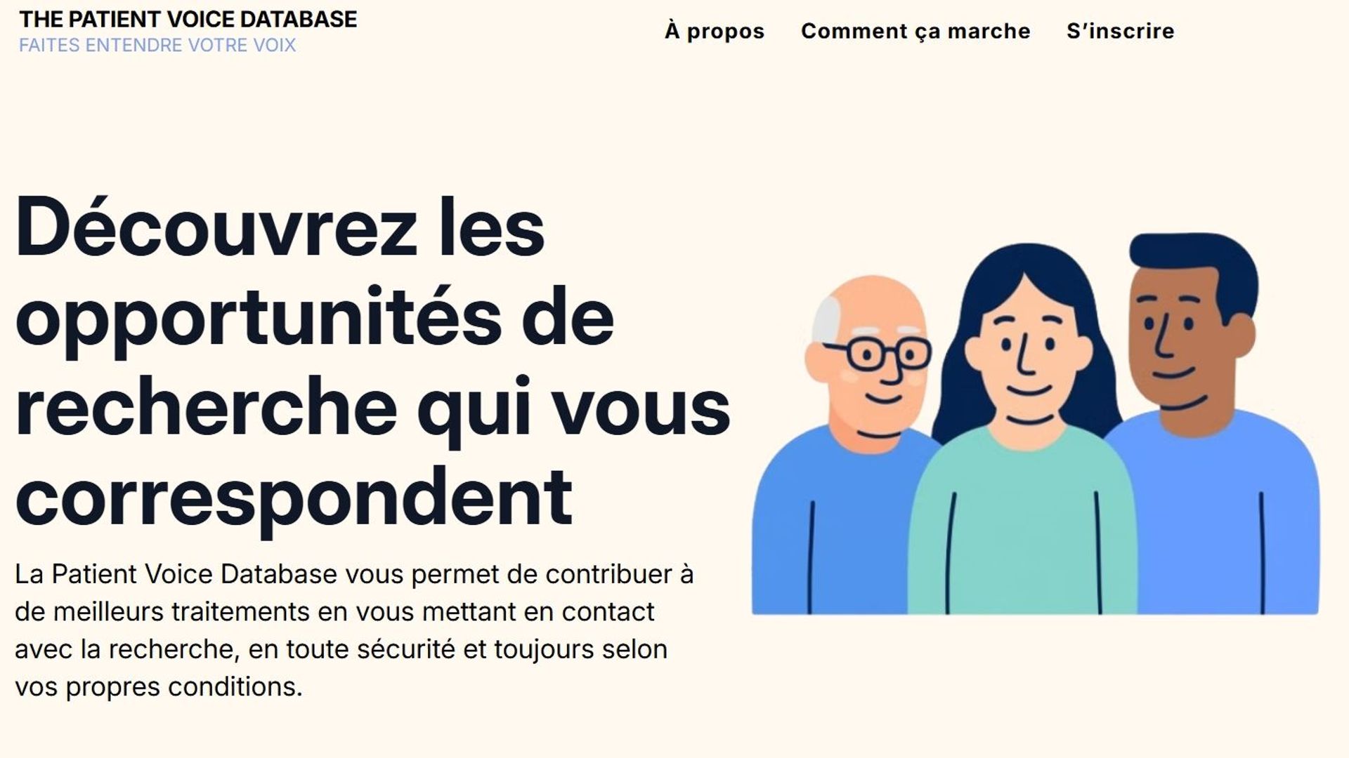The Patient Voice Database, une nouvelle plateforme pour mettre en lien études cliniques et volontaires