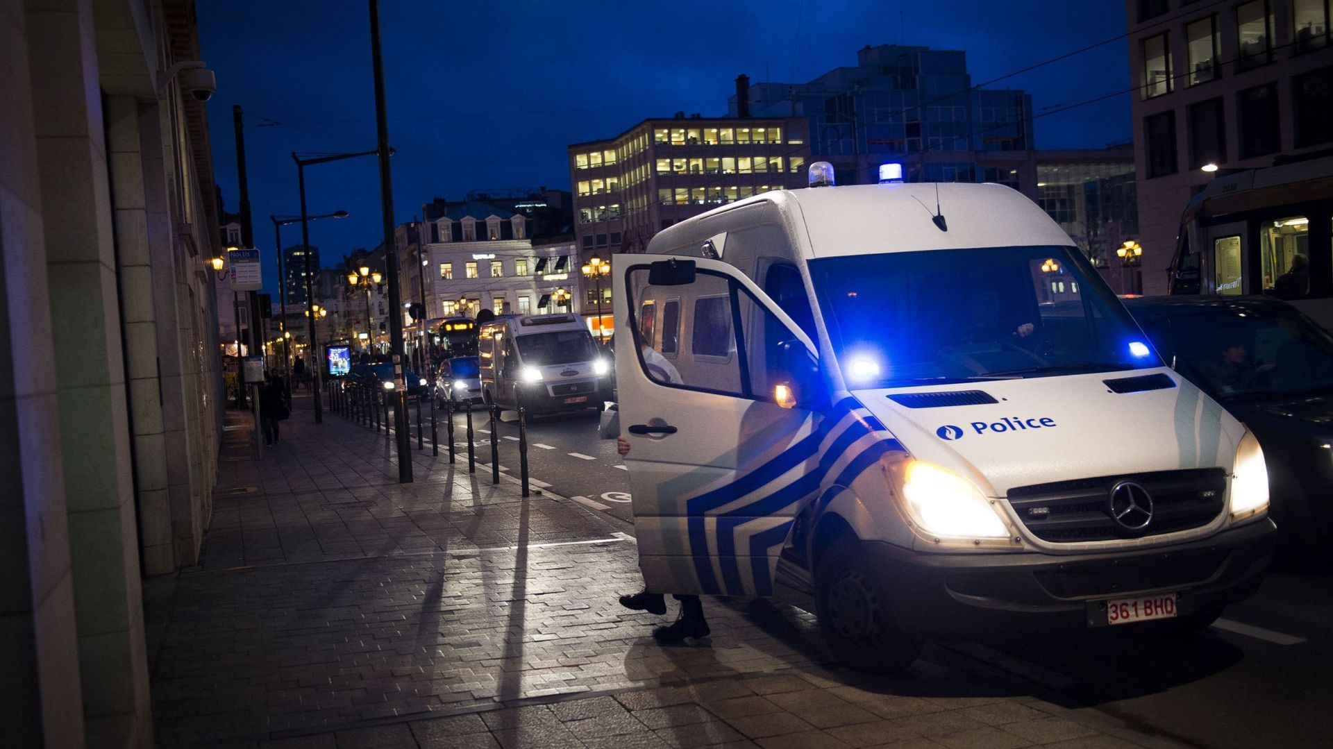 Un véhicule de police devant la chambre du conseil de Bruxelles le 7 janvier dernier (illustration).