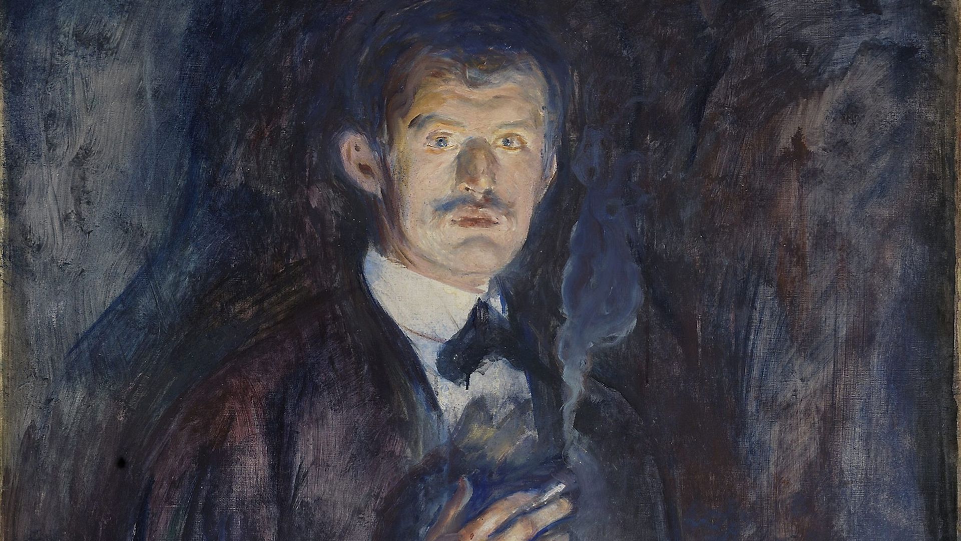 Self Portrait With Cigarette Artist : Munch