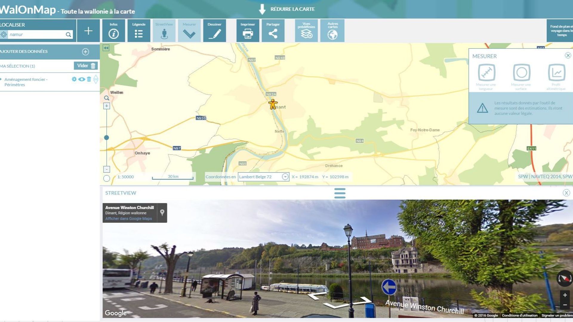 Explorer linformation géographique wallonne et sa cartographie via le