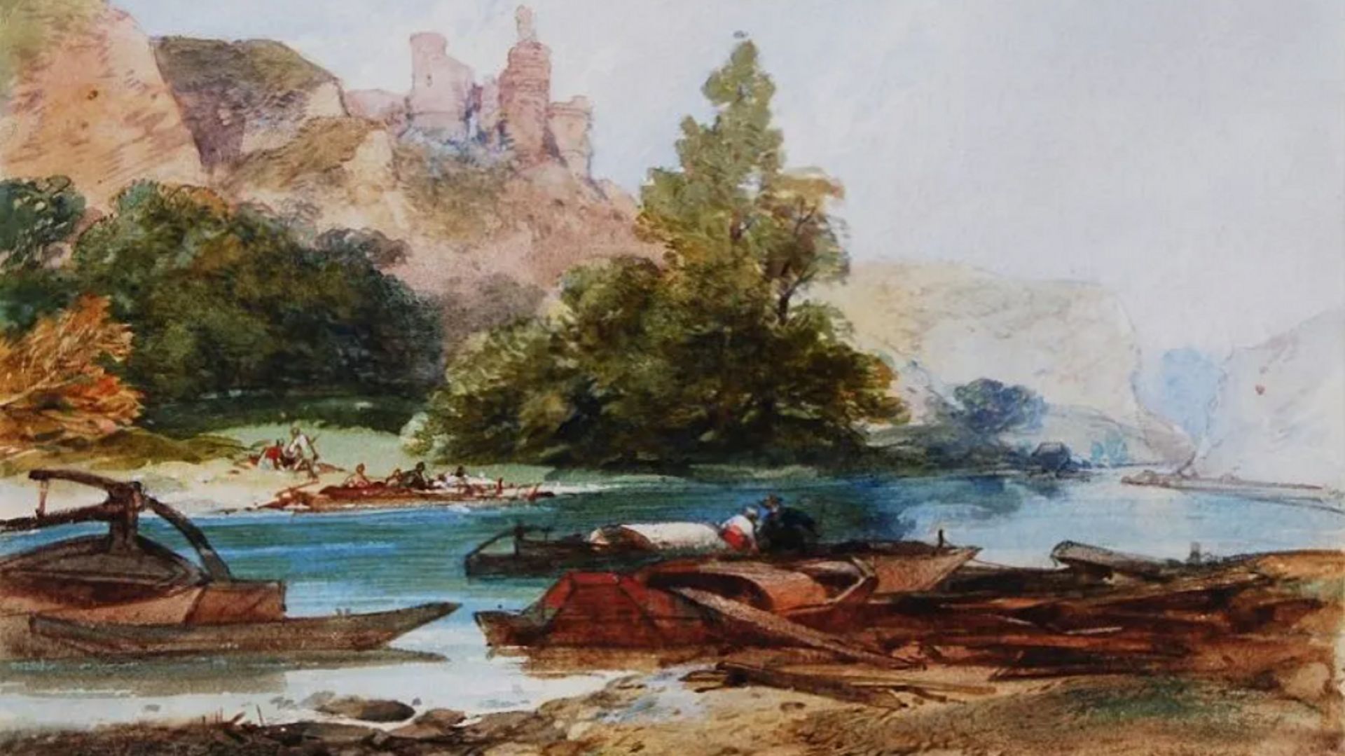 Dinan [sic] on the Meuse, 19th Century, William James Müller