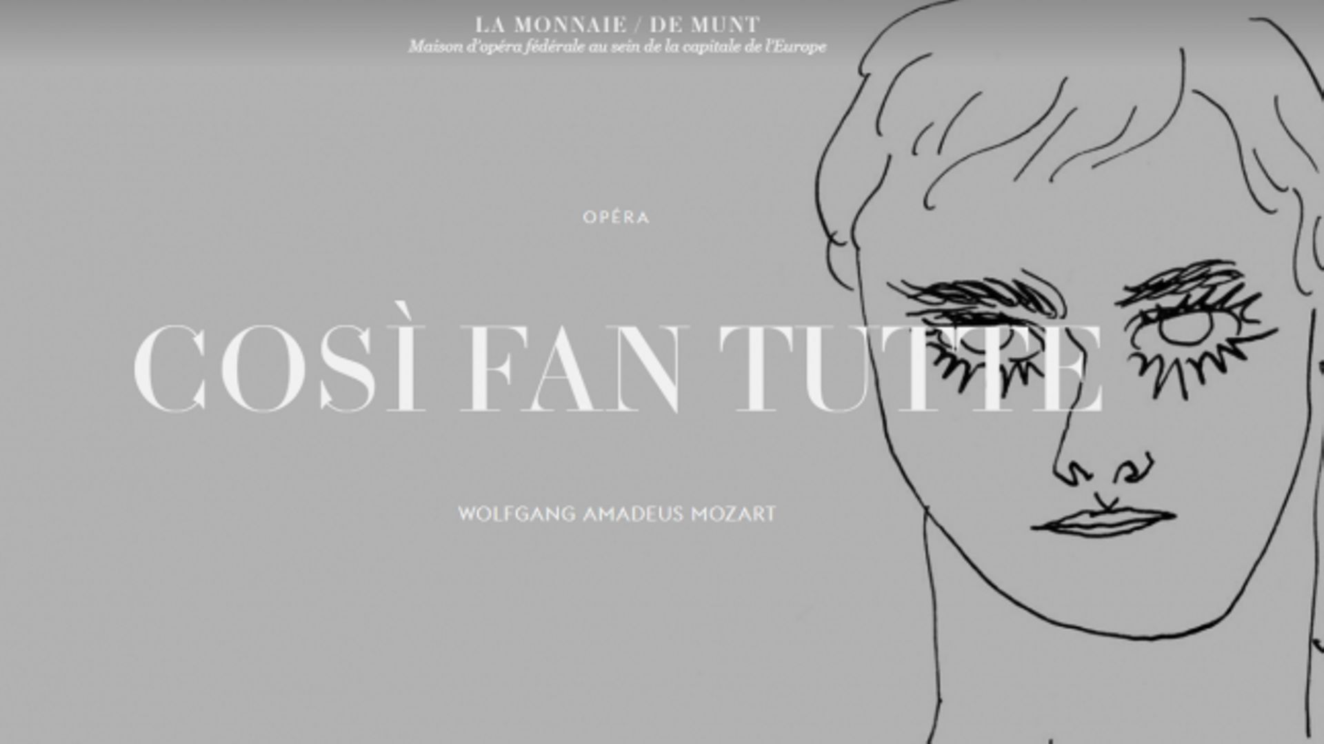 ANNULATION du direct de "Cosi fan Tutte" à La Monnaie