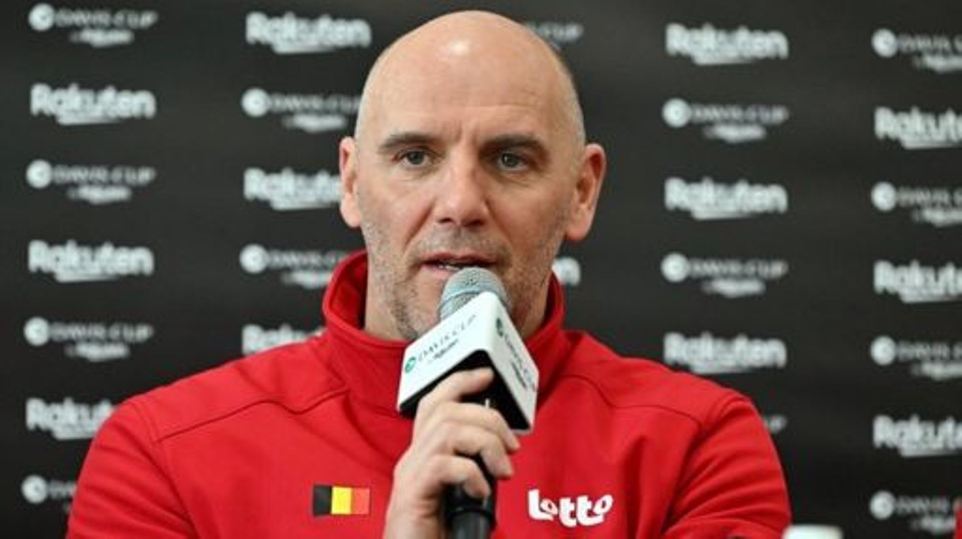 Belgium’s tennis team captain Johan Van Herck speaks during a pre-draw press conference of the Davis Cup qualifiers first round between South Korea and Belgium in Seoul on February 2, 2023. Jung Yeon-je / AFP