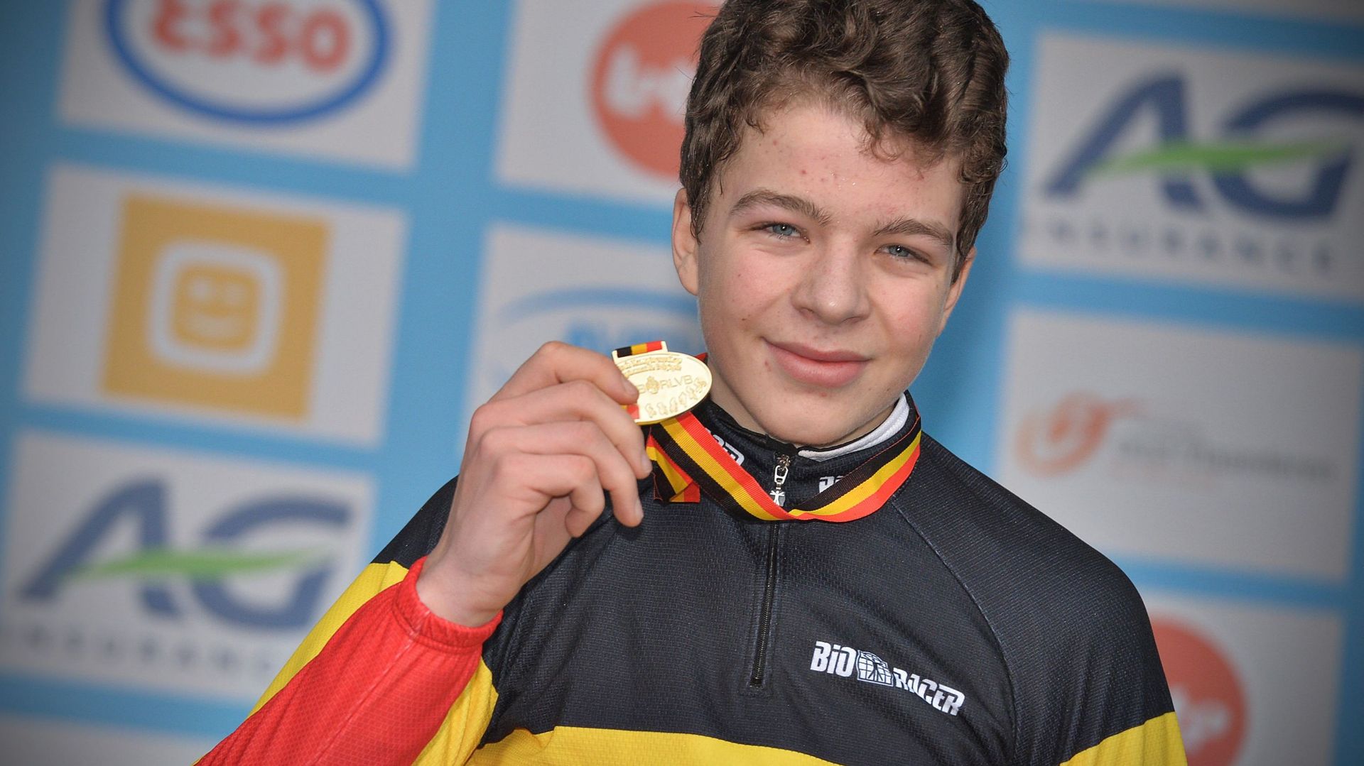 Le jeune Florian Vermeersch, Champion de Belgique de cyclocross en 2015