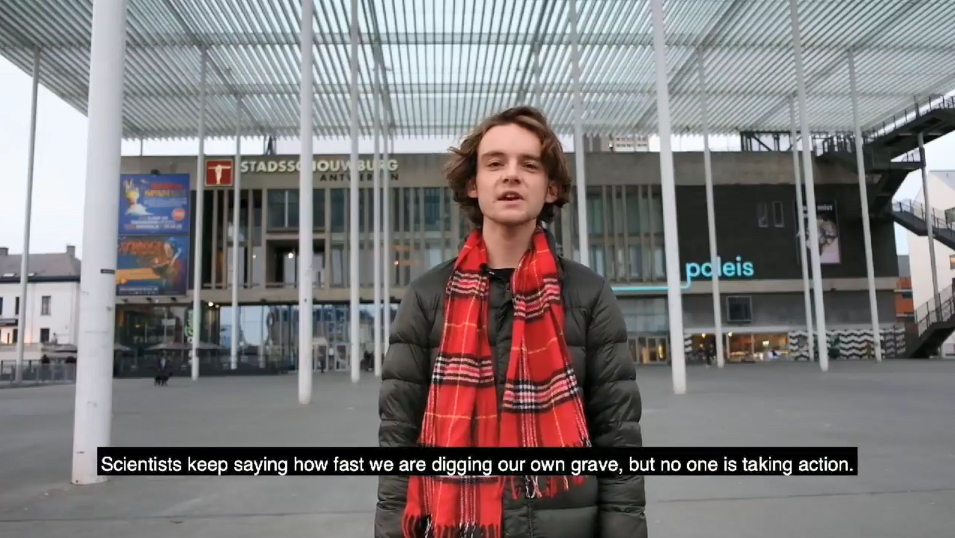 Capture d'écran de la vidéo de "Youth For Climate"