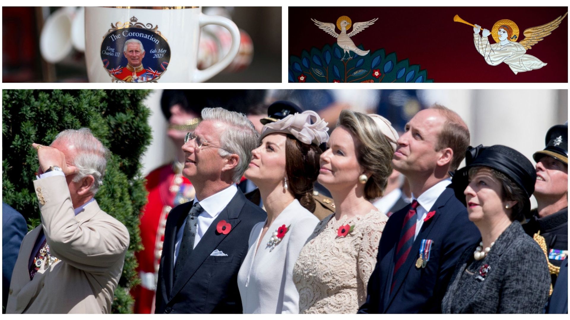 Les familles royales britannique et belge à Passendale en 2017 et images d’illustration