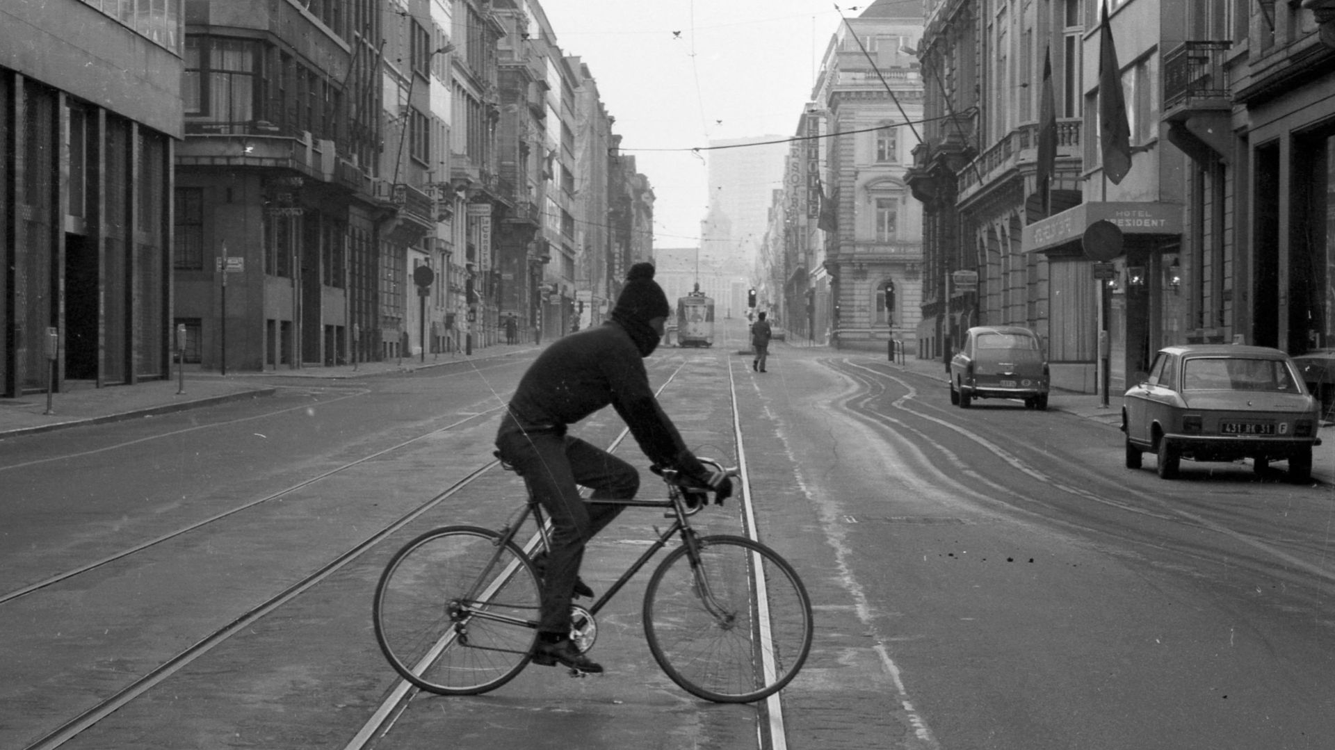 La journée sans voiture à Bruxelles en 1973