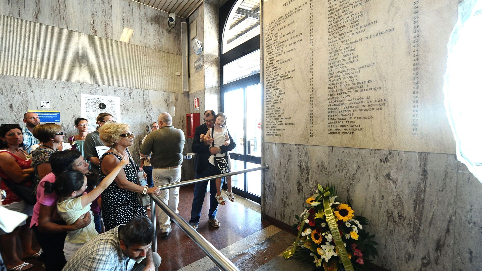 Jour du souvenir du massacre de la gare centrale de Bologne en 1980.