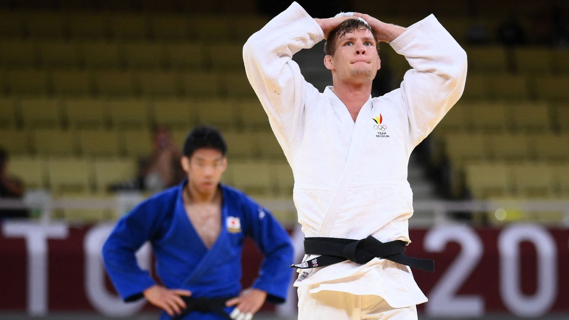 Matthias Casse, battu en demi-finale des Jeux Olympiques de Tokyo par le Japonais, Takanori Nagase