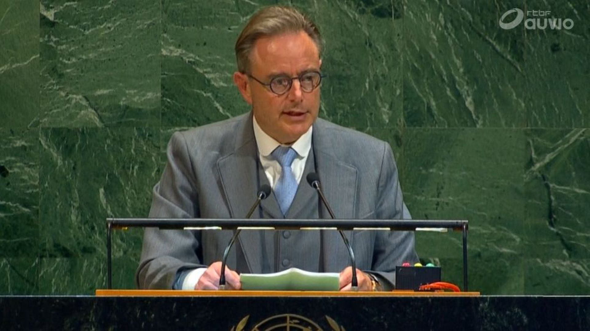 Devant l'ONU, Bart De Wever annonce la reconnaissance de l'État palestinien par la Belgique sous condition